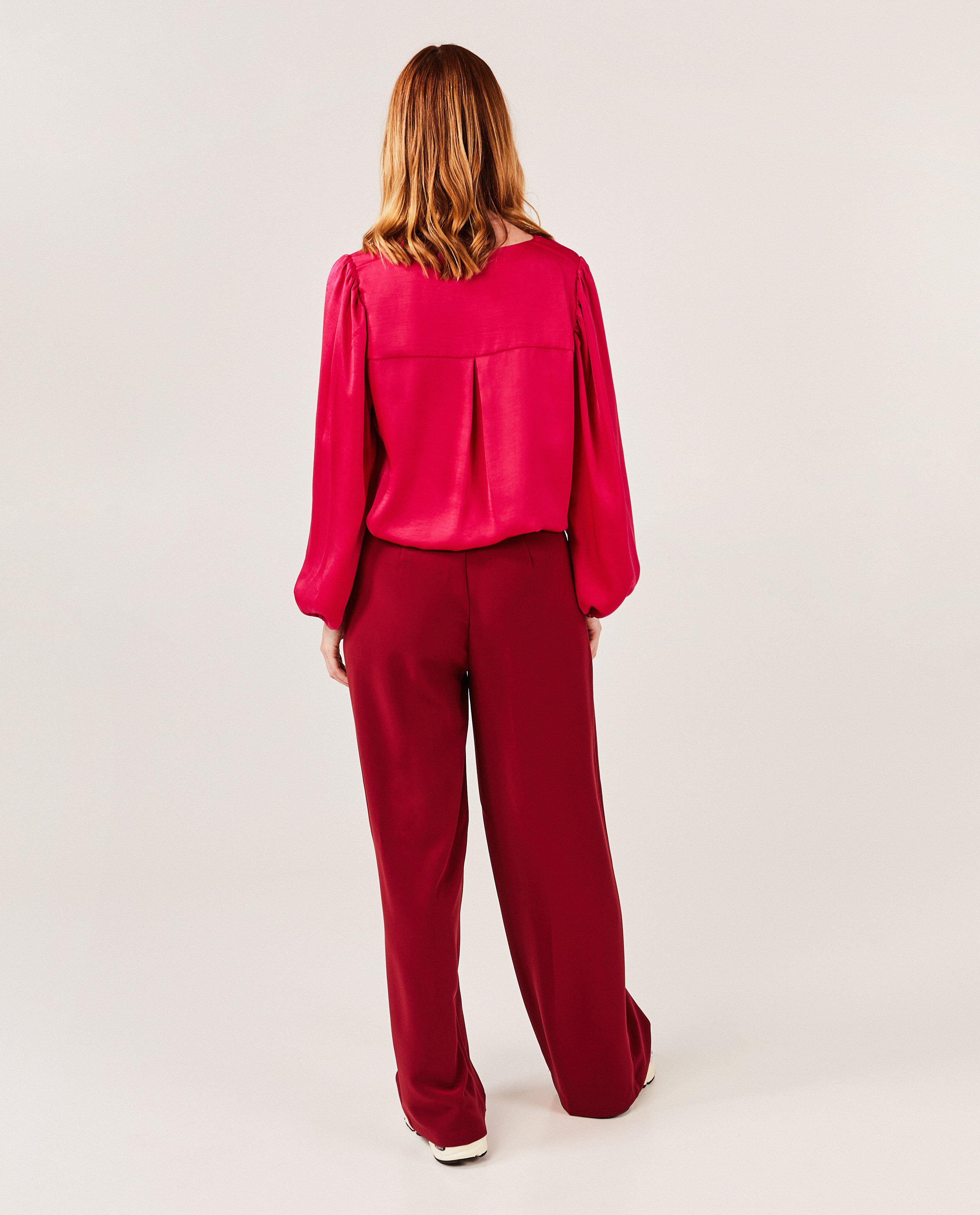 Broeken - Blauwe broek met structuur