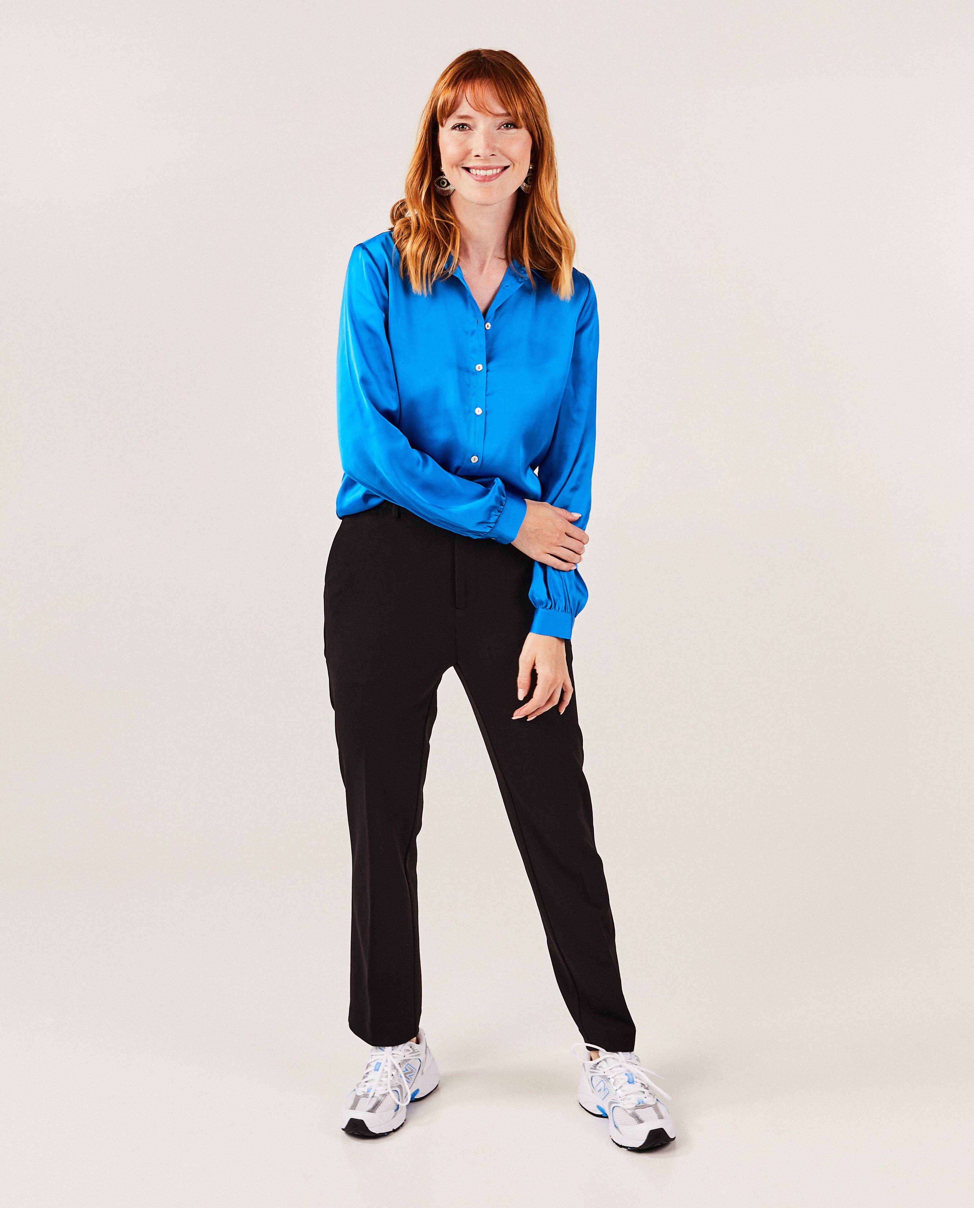 Broeken - Zwarte broek met structuur