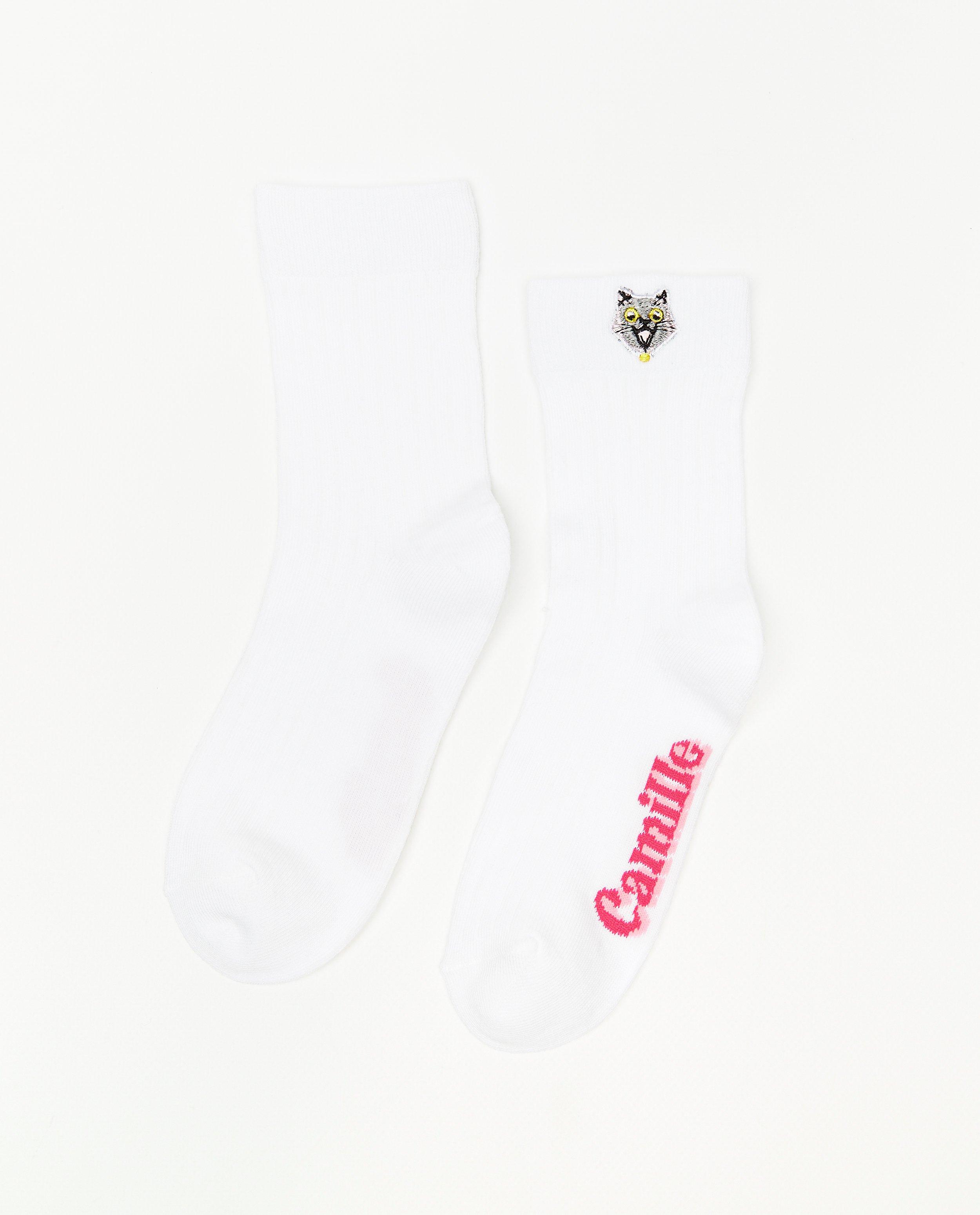 Chaussettes - Chaussettes blanches à inscription