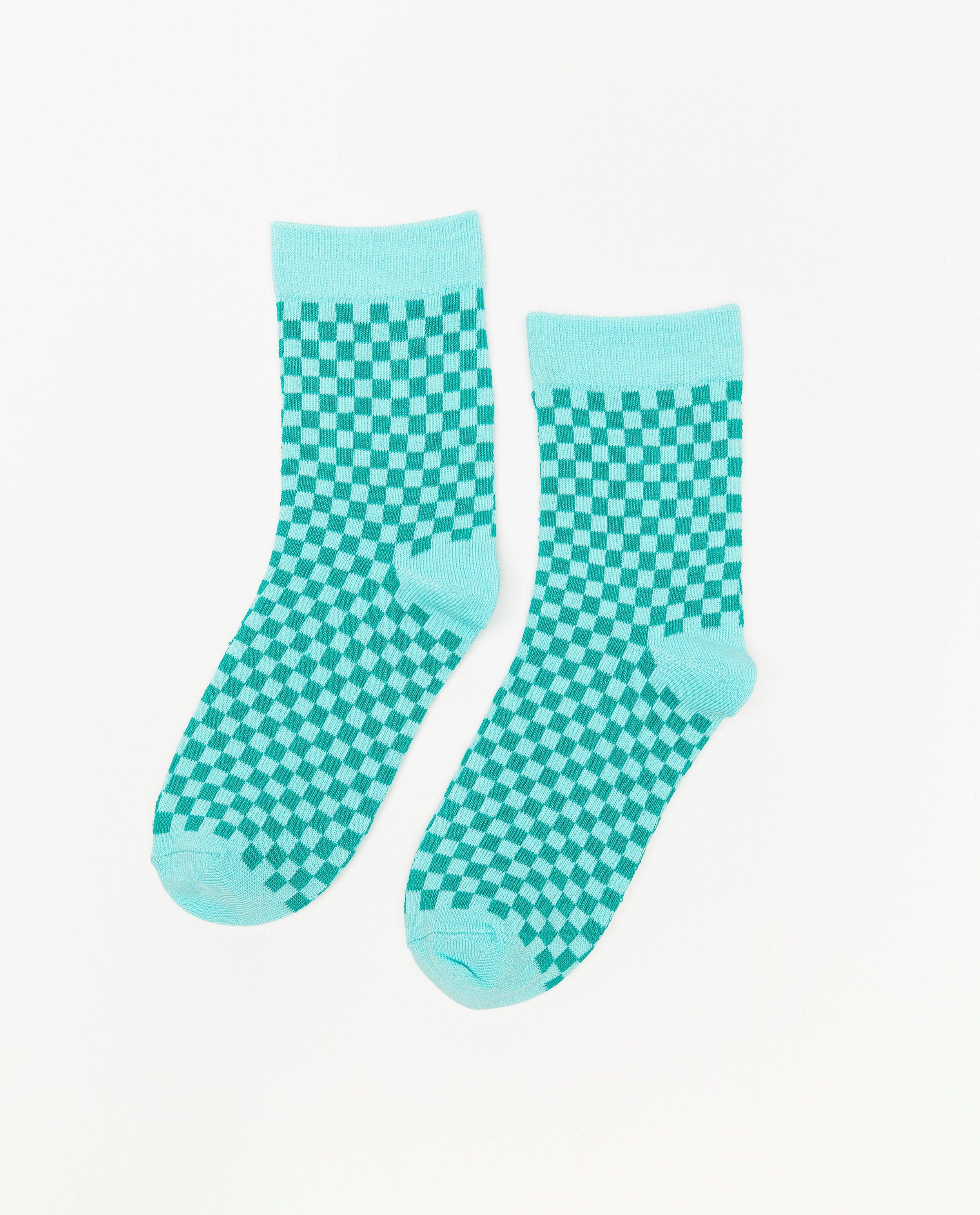 Chaussettes à carreaux - null - JBC