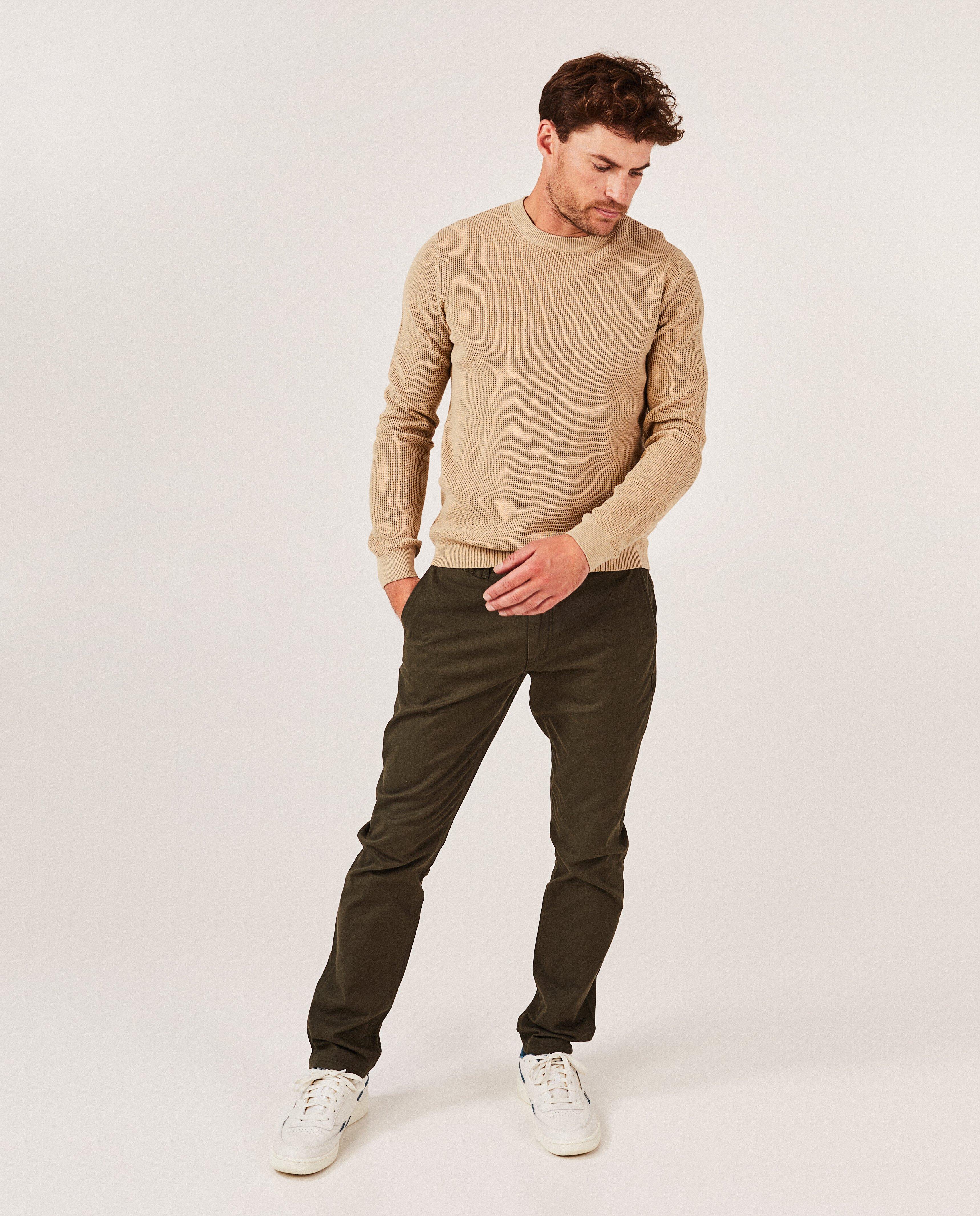 Pull beige à motif en relief - null - Quarterback