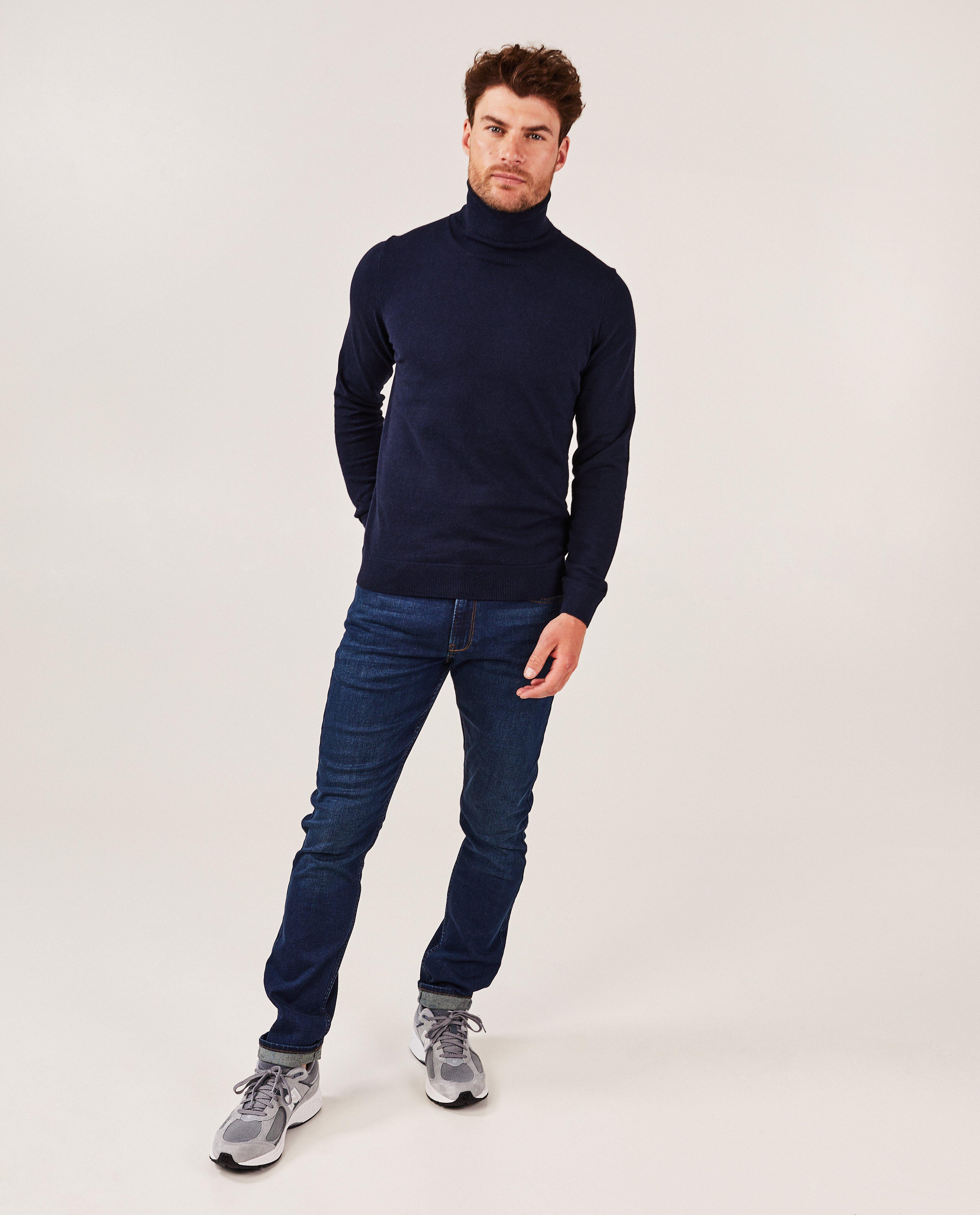 Pull bleu foncé à col roulé - null - Quarterback