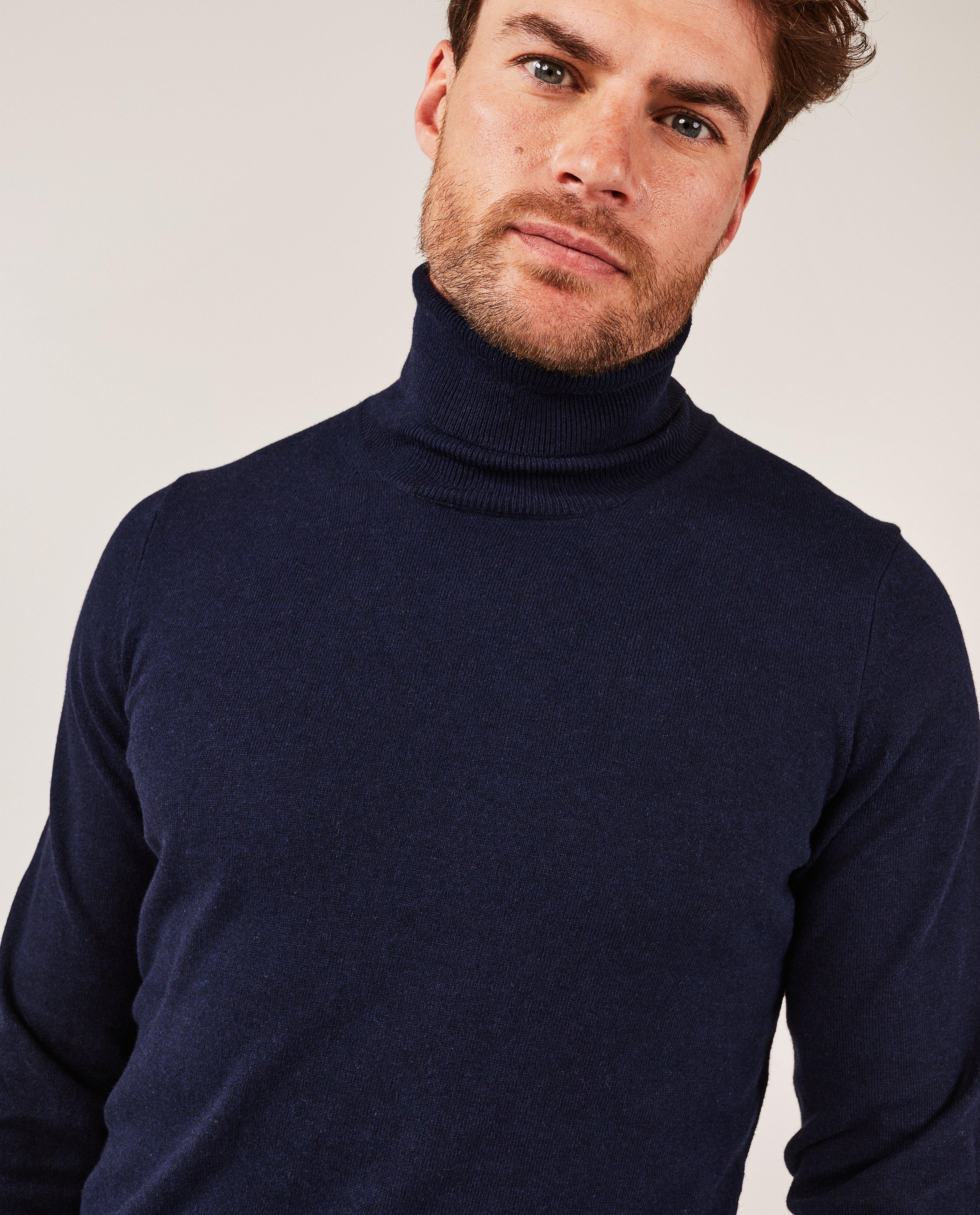 Pull bleu foncé à col roulé Quarterback JBC Belgique Belgique