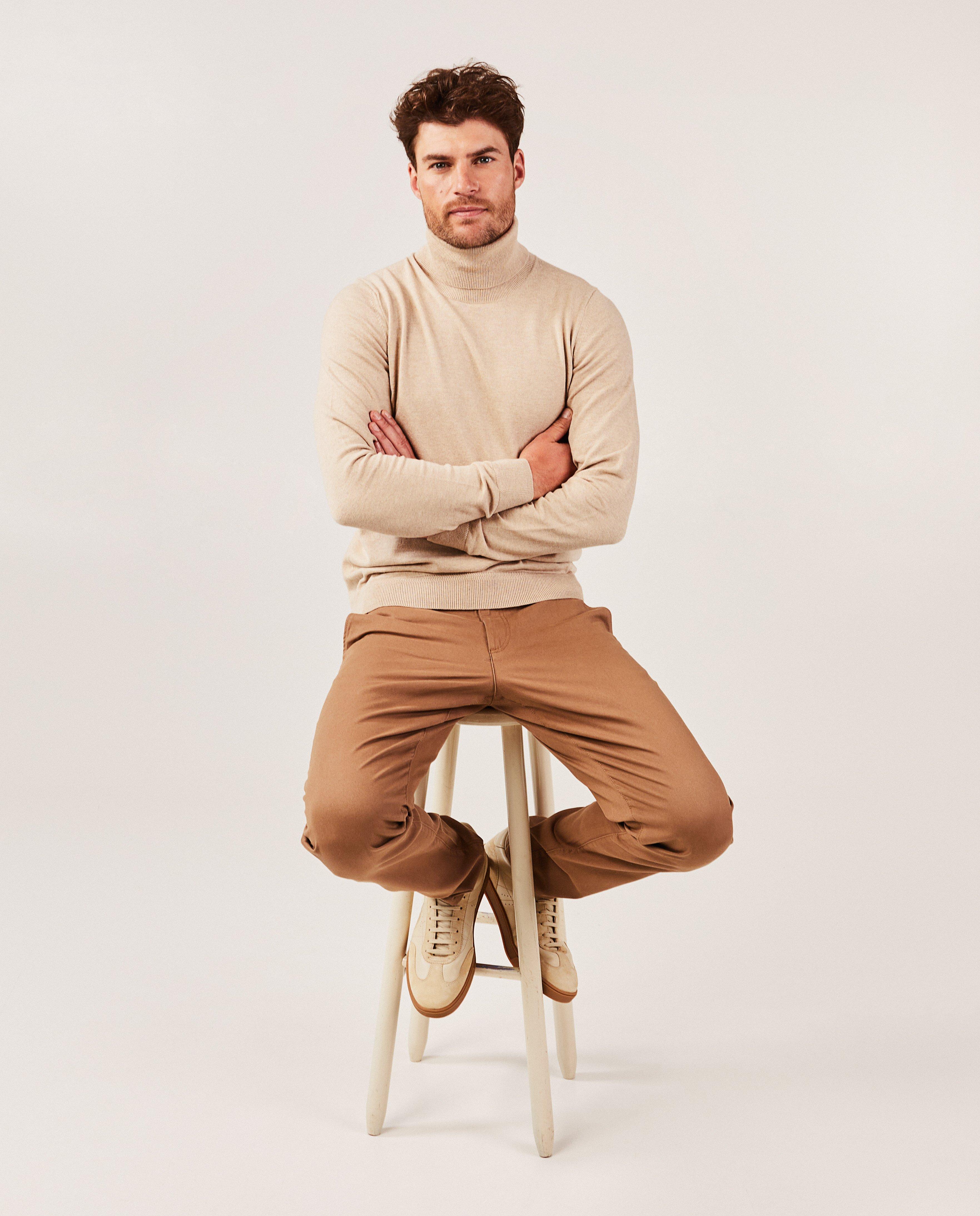 Pull beige à col roulé - null - Quarterback
