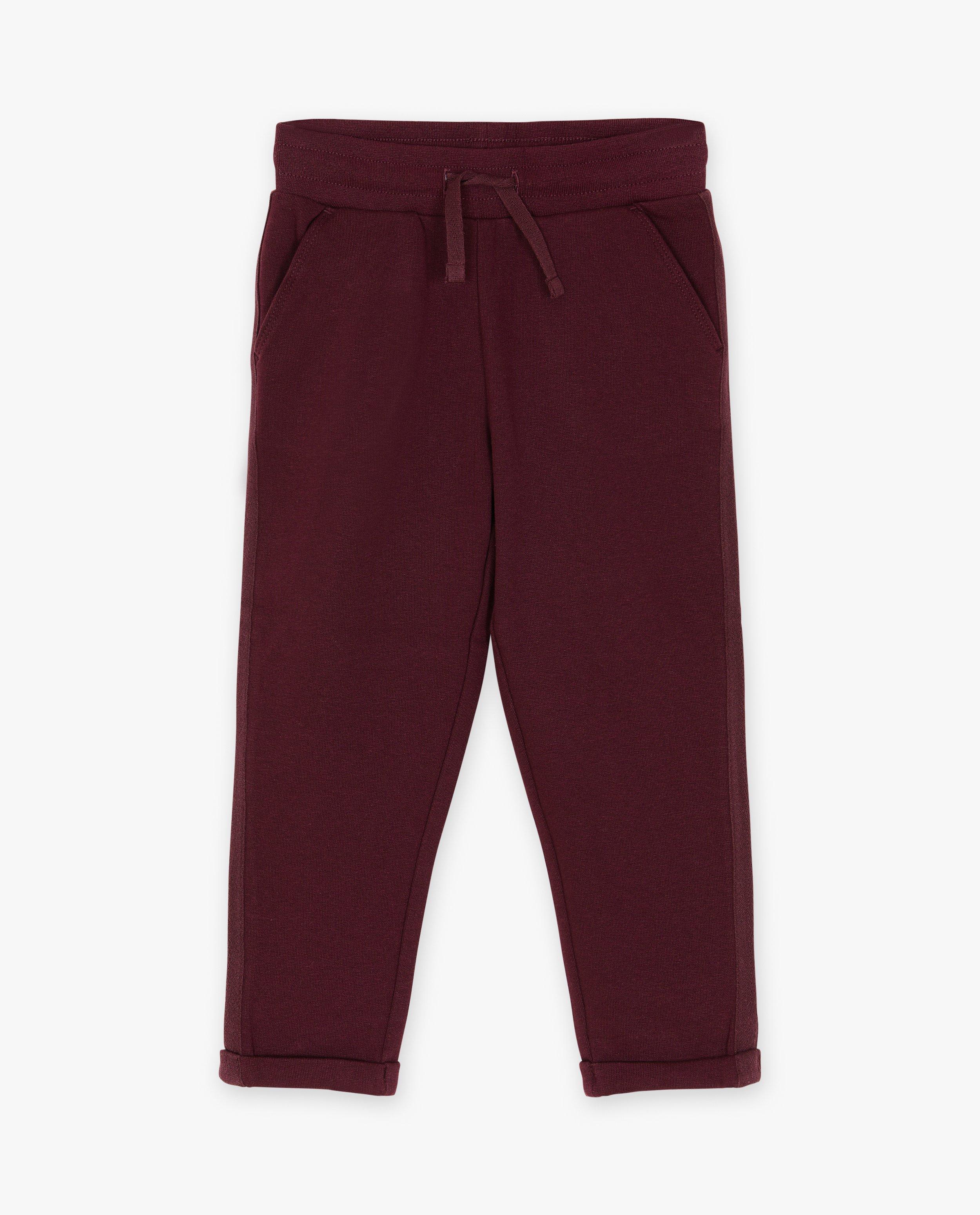 Pantalons - Jogger rouge foncé