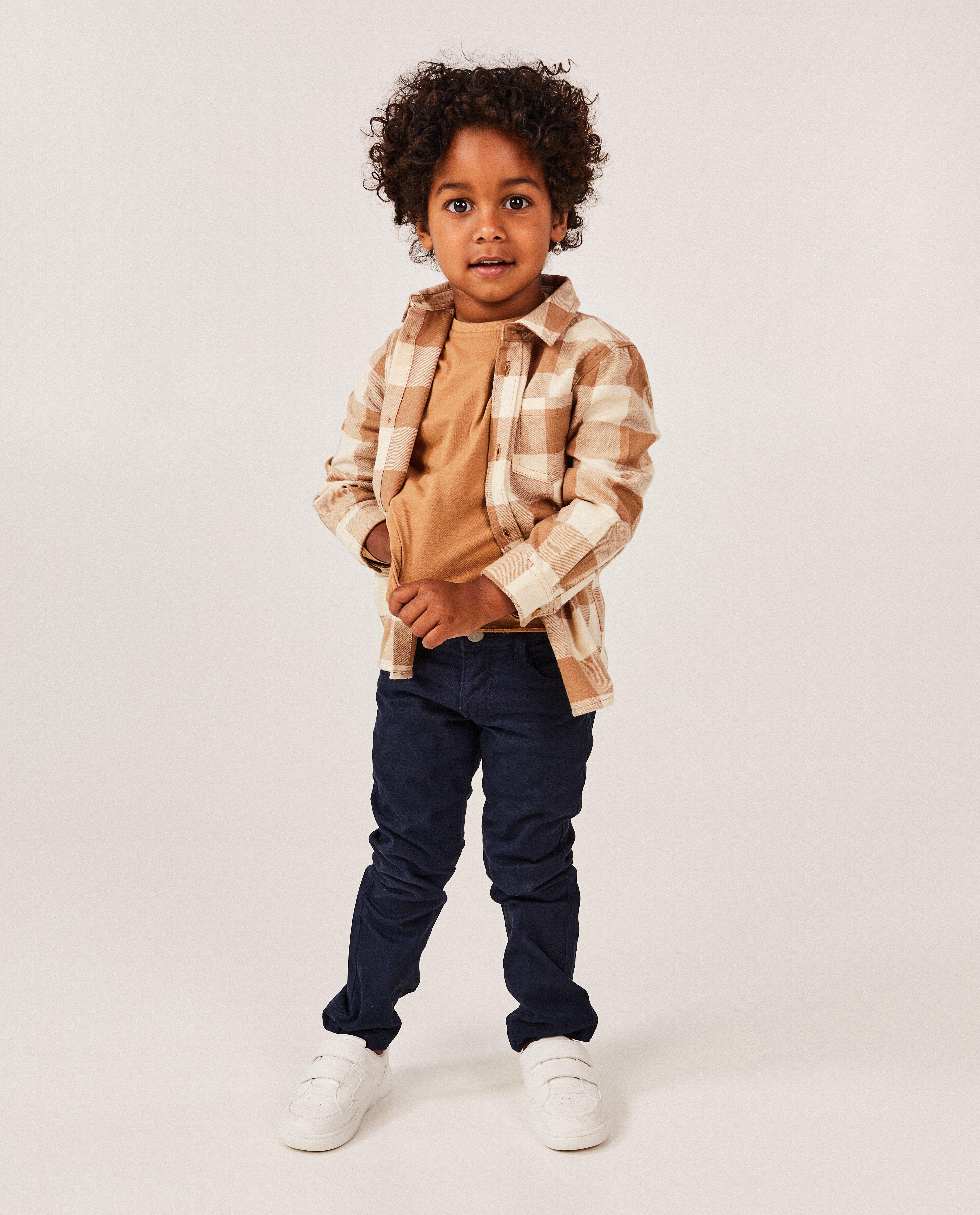 Broeken - Bruine broek, slim fit