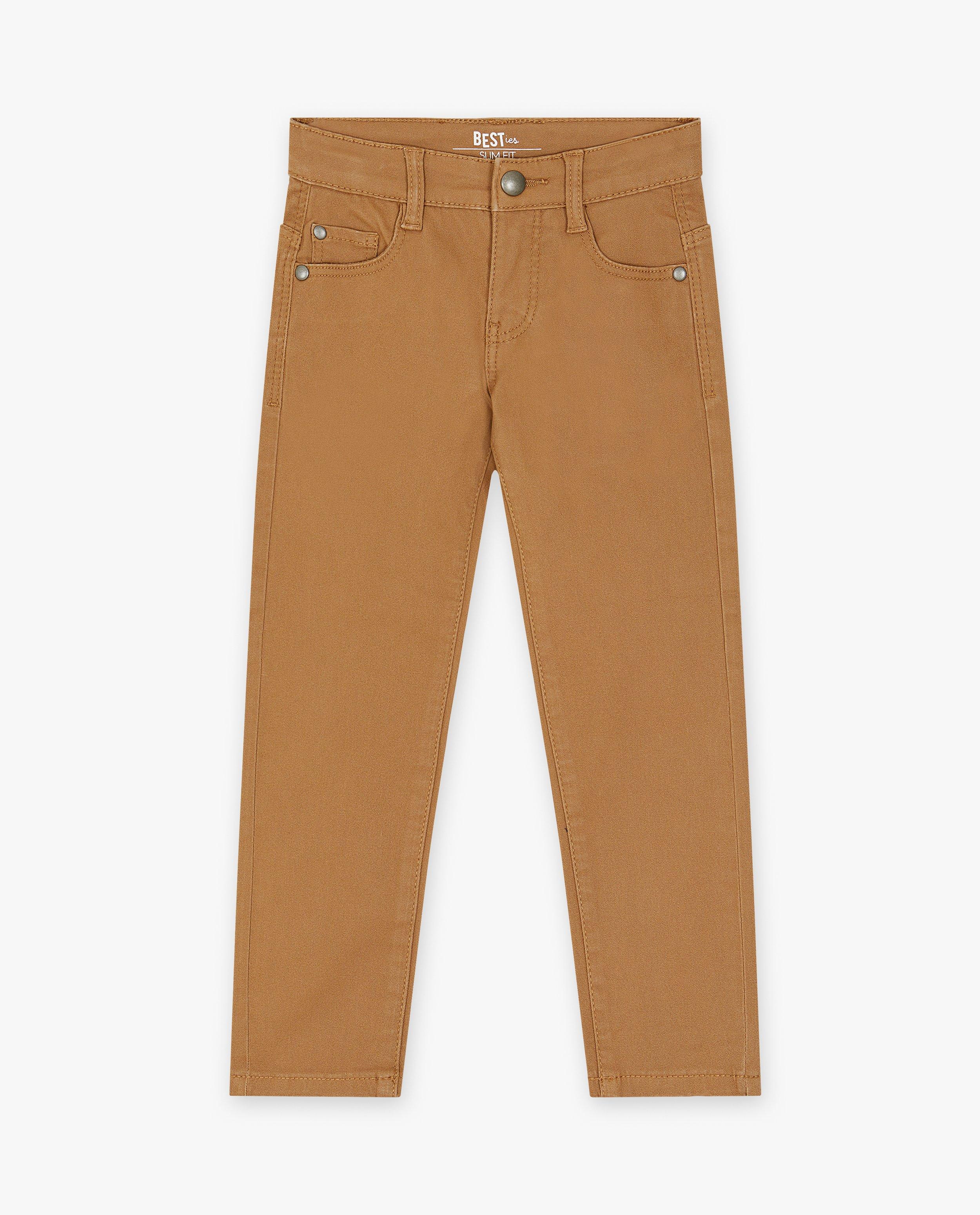 Broeken - Bruine broek, slim fit