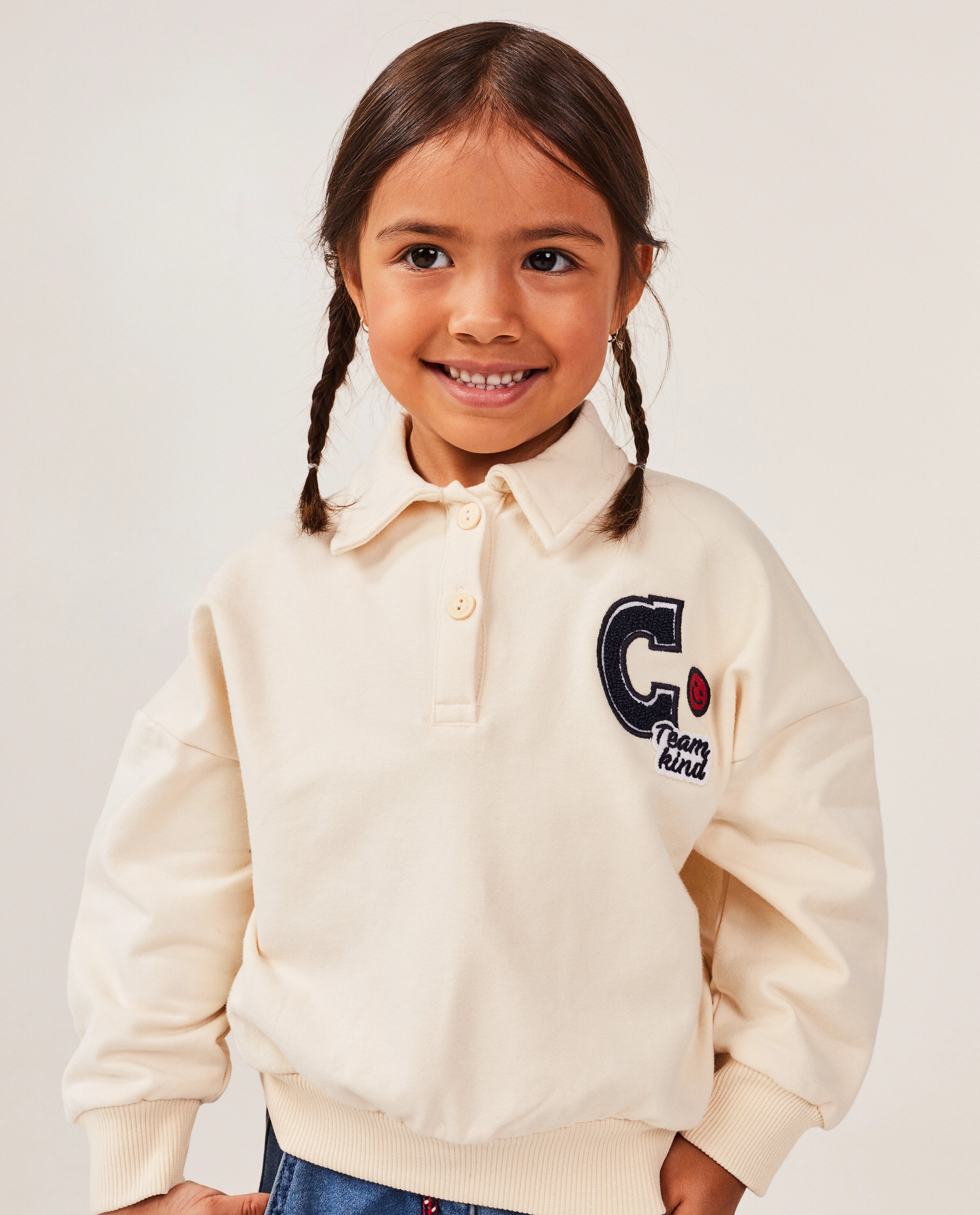 Sweater met hemdskraag