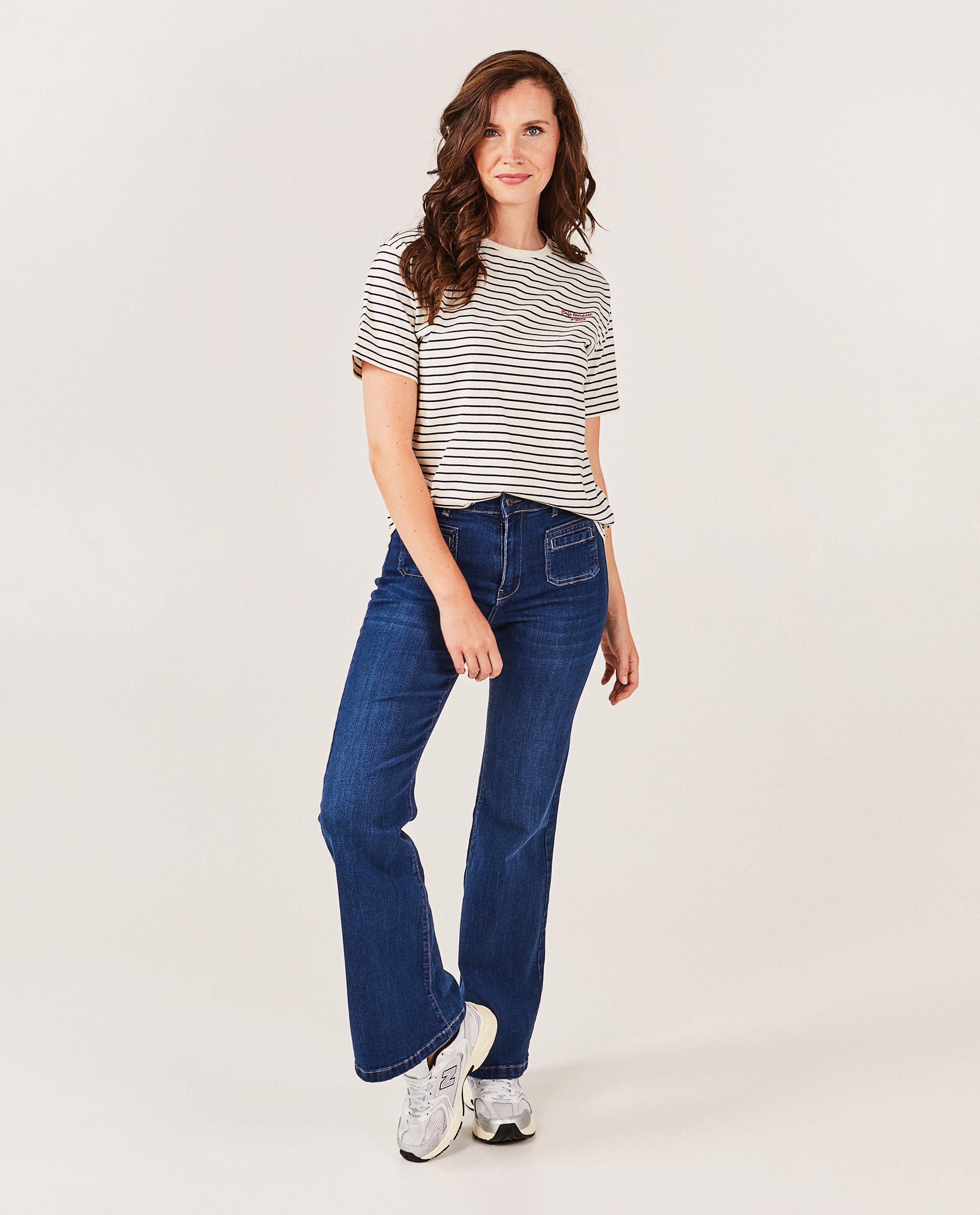 T-shirt met strepen - null - Sora
