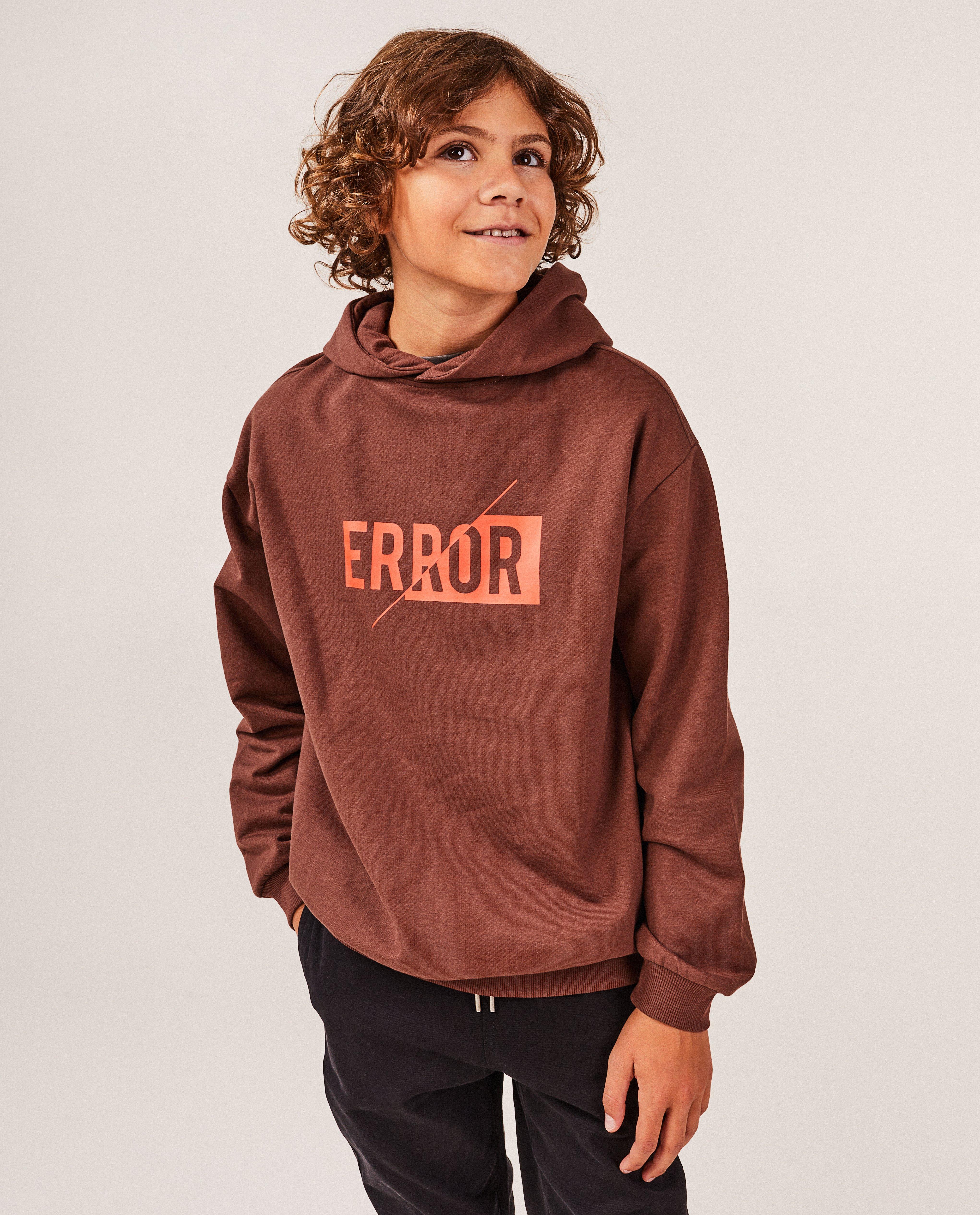 Hoodie met opschrift - Product Detail - donkerbruin - afbeelding nummer 2