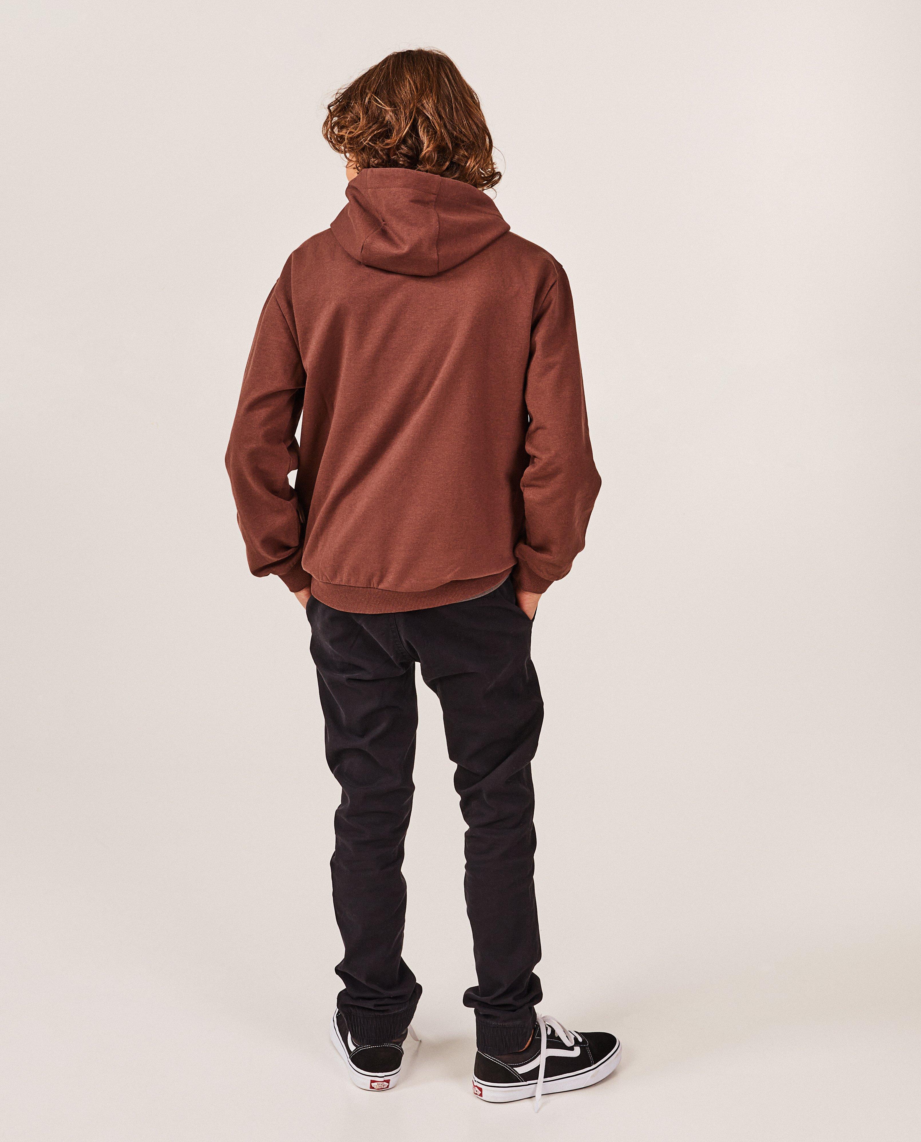 Hoodie met opschrift - Product Detail - donkerbruin - afbeelding nummer 3