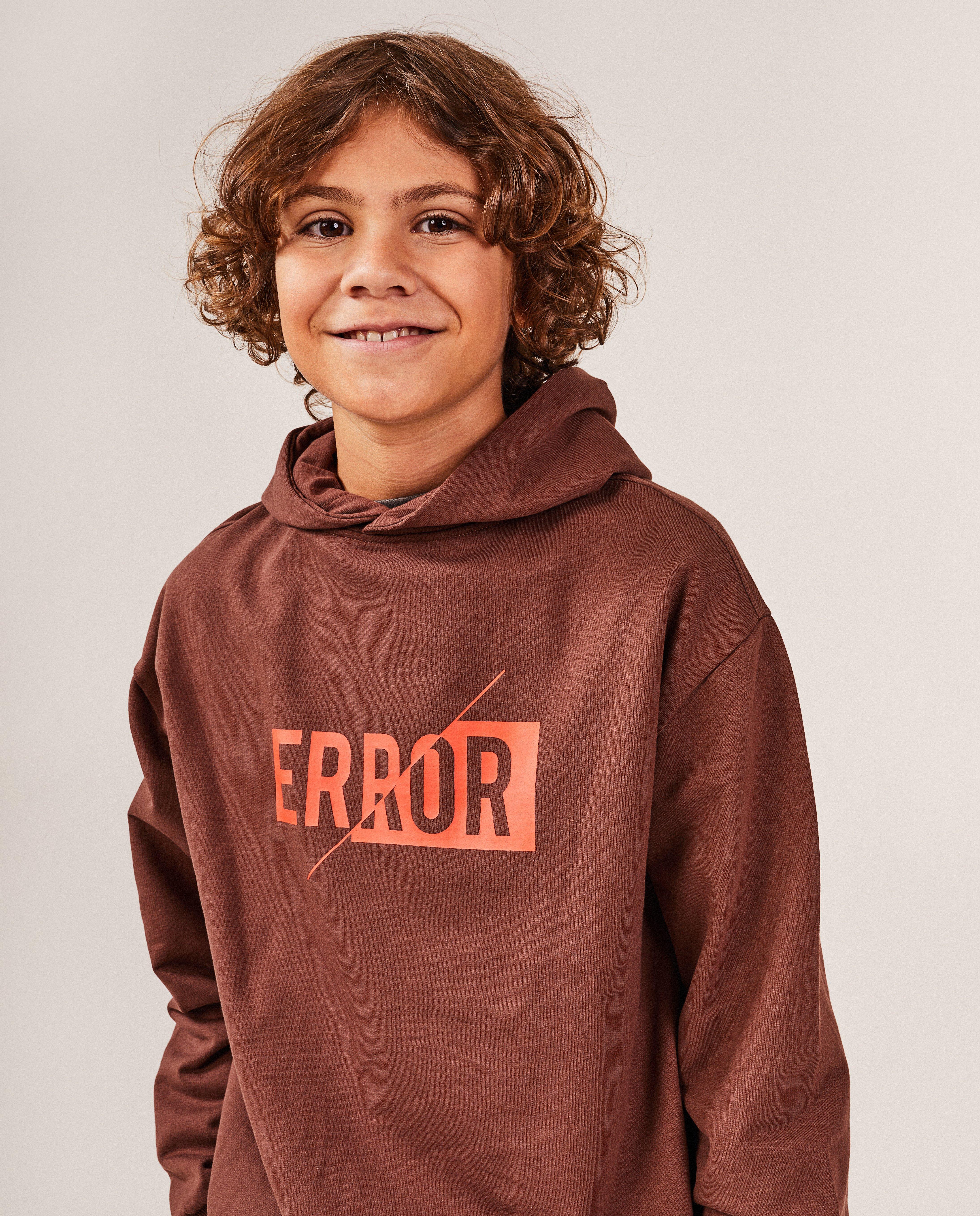 Hoodie met opschrift - Product Detail - donkerbruin - afbeelding nummer 4