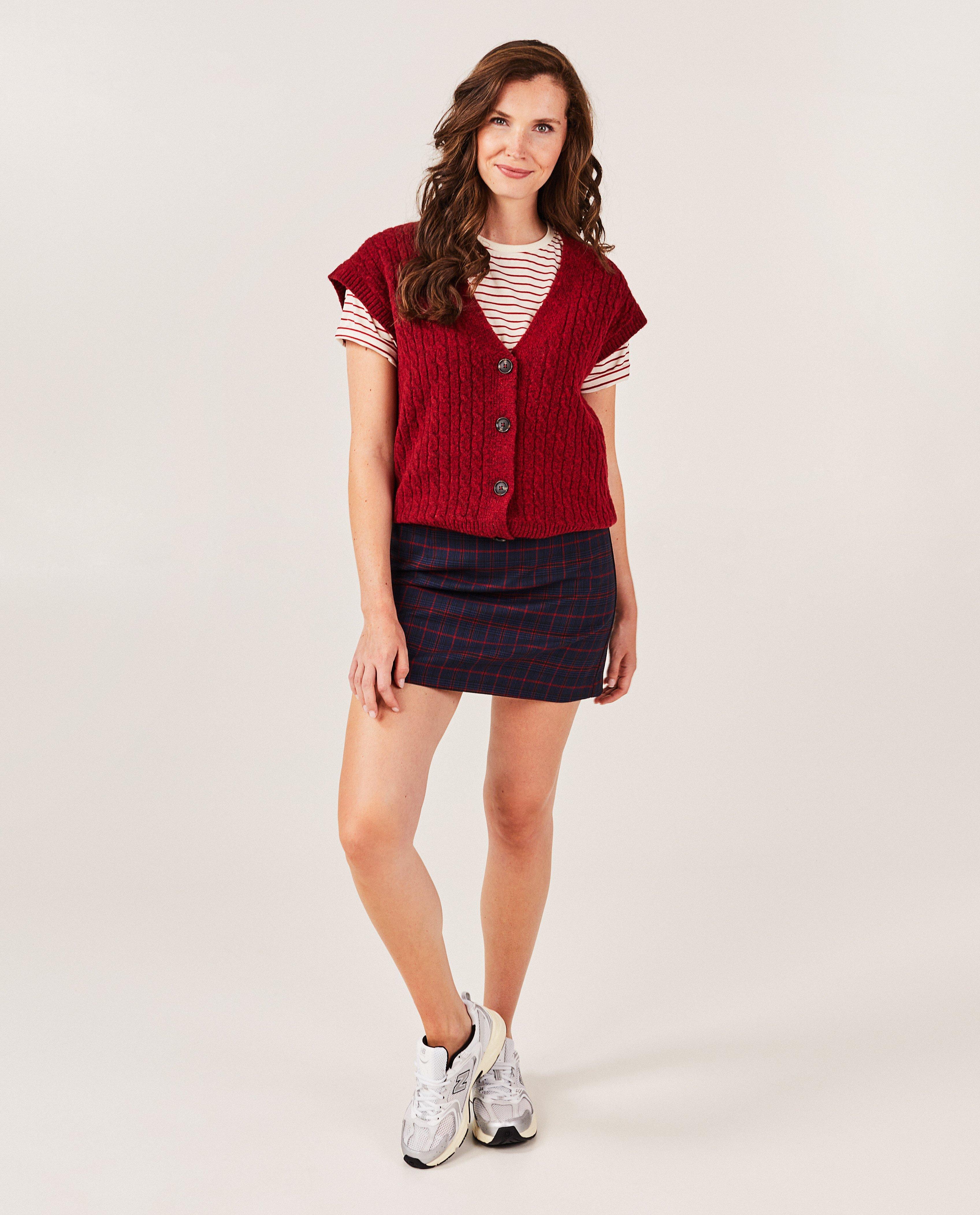 Donkerrode cardigan - null - Sora