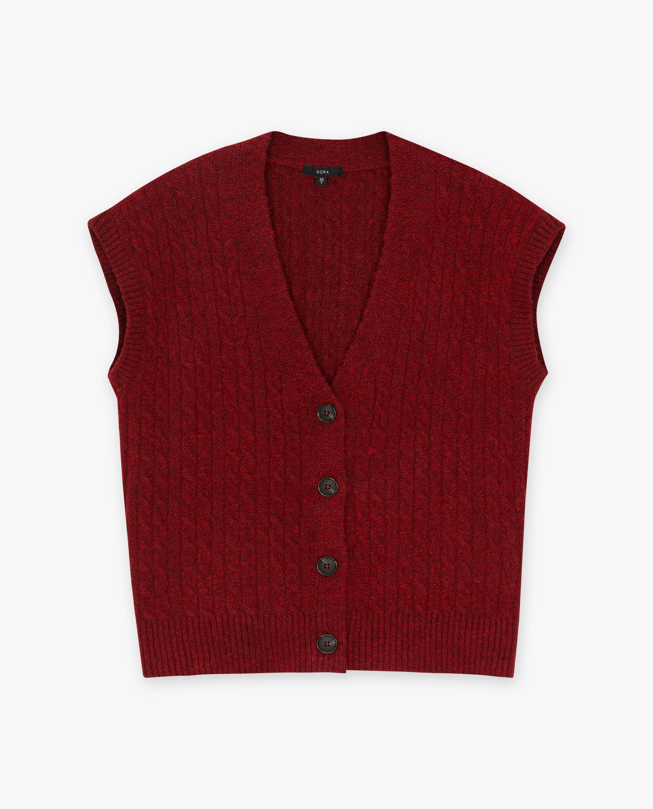 Cardigan - Donkerrode cardigan