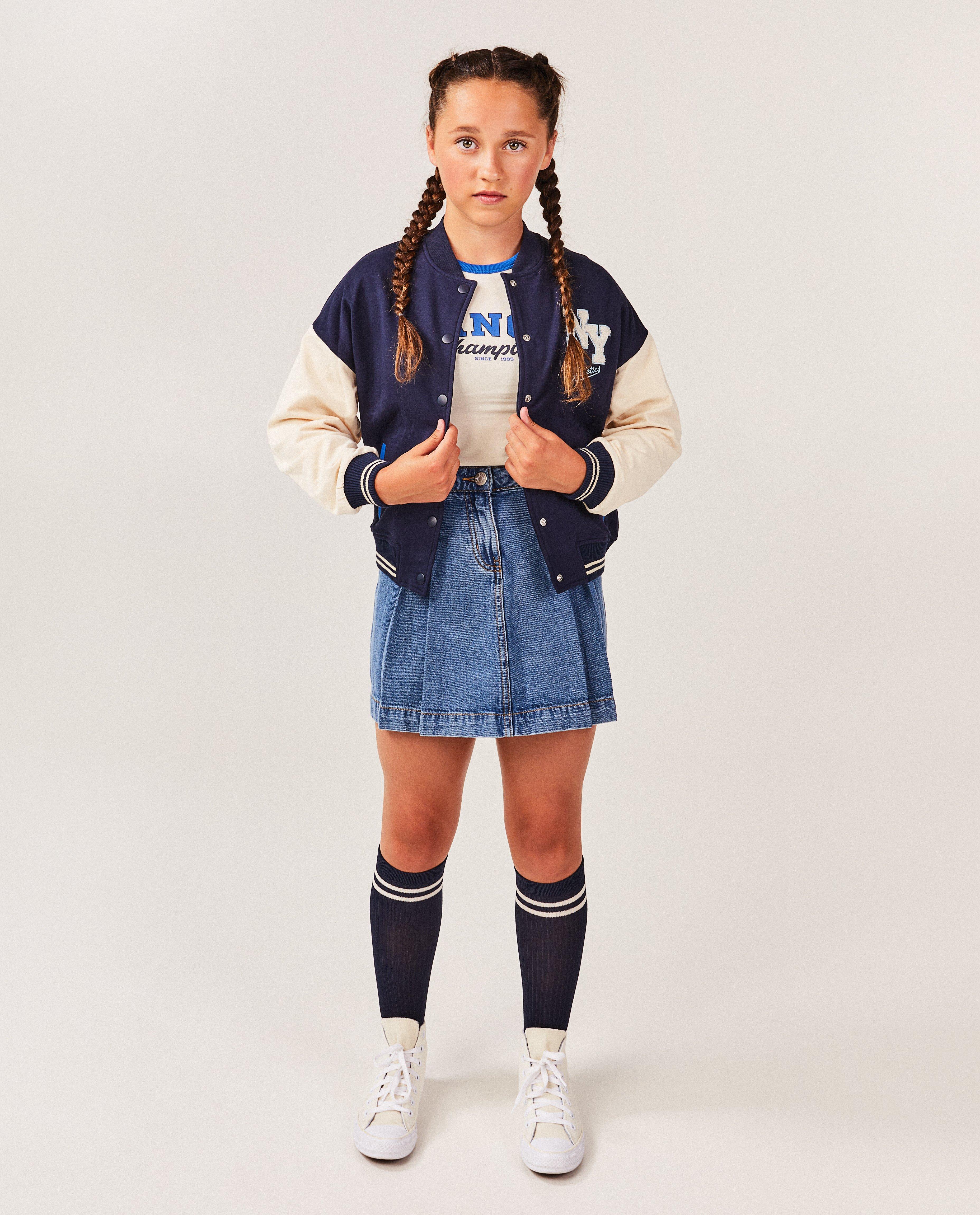 College sweatvest met opschrift - null - Fish & Chips