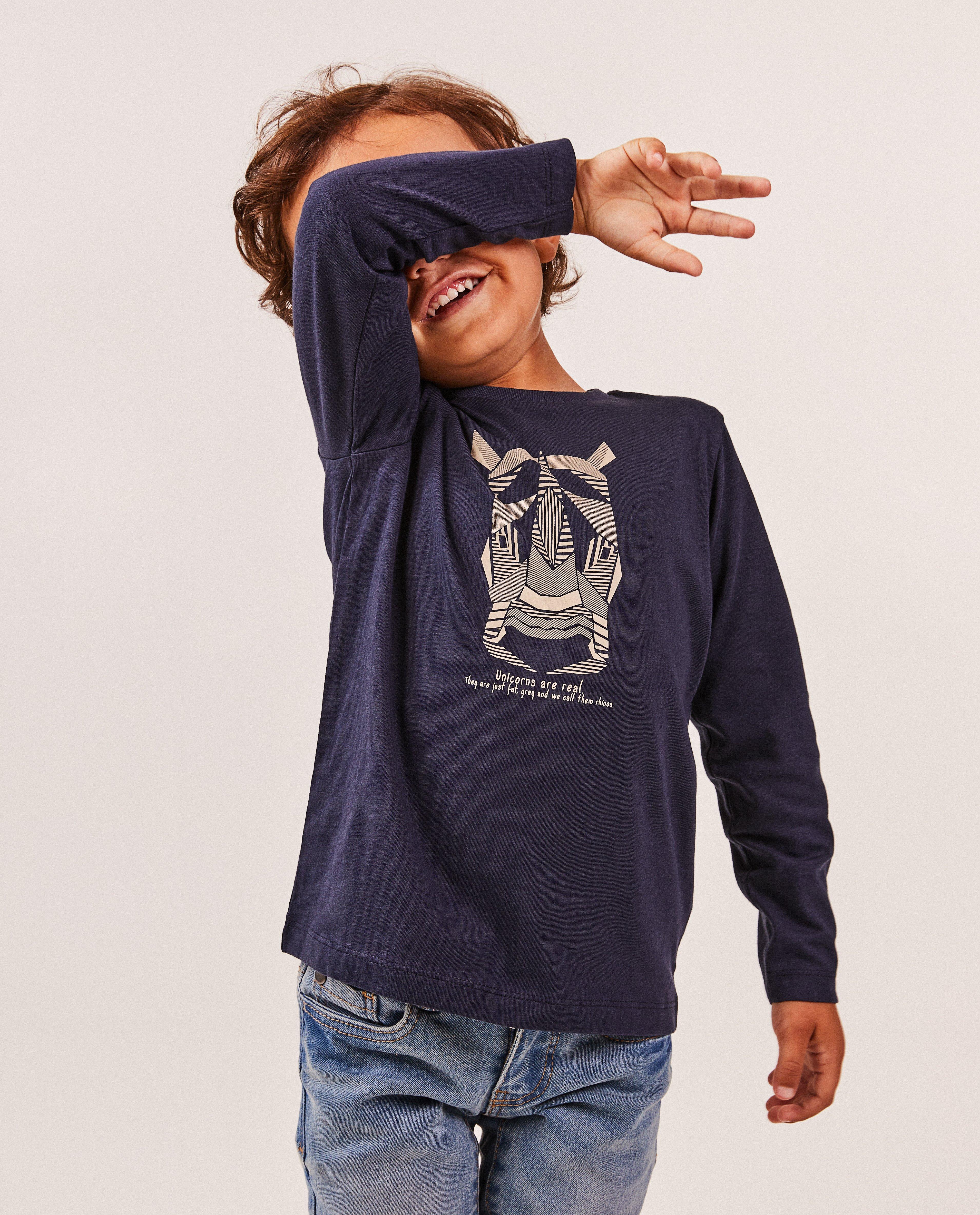 T-shirts - Longsleeve met dierenprint