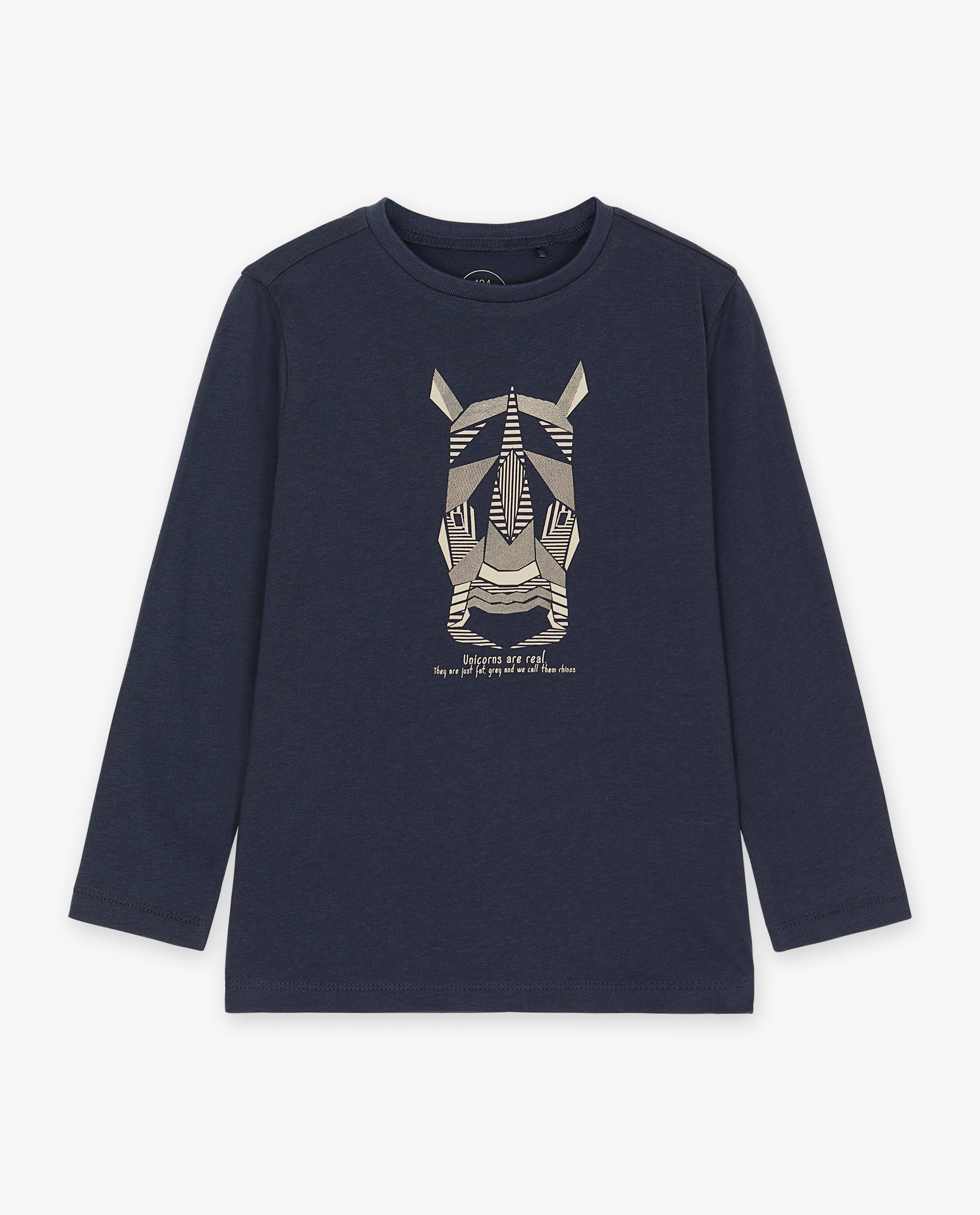 T-shirts - Longsleeve met dierenprint