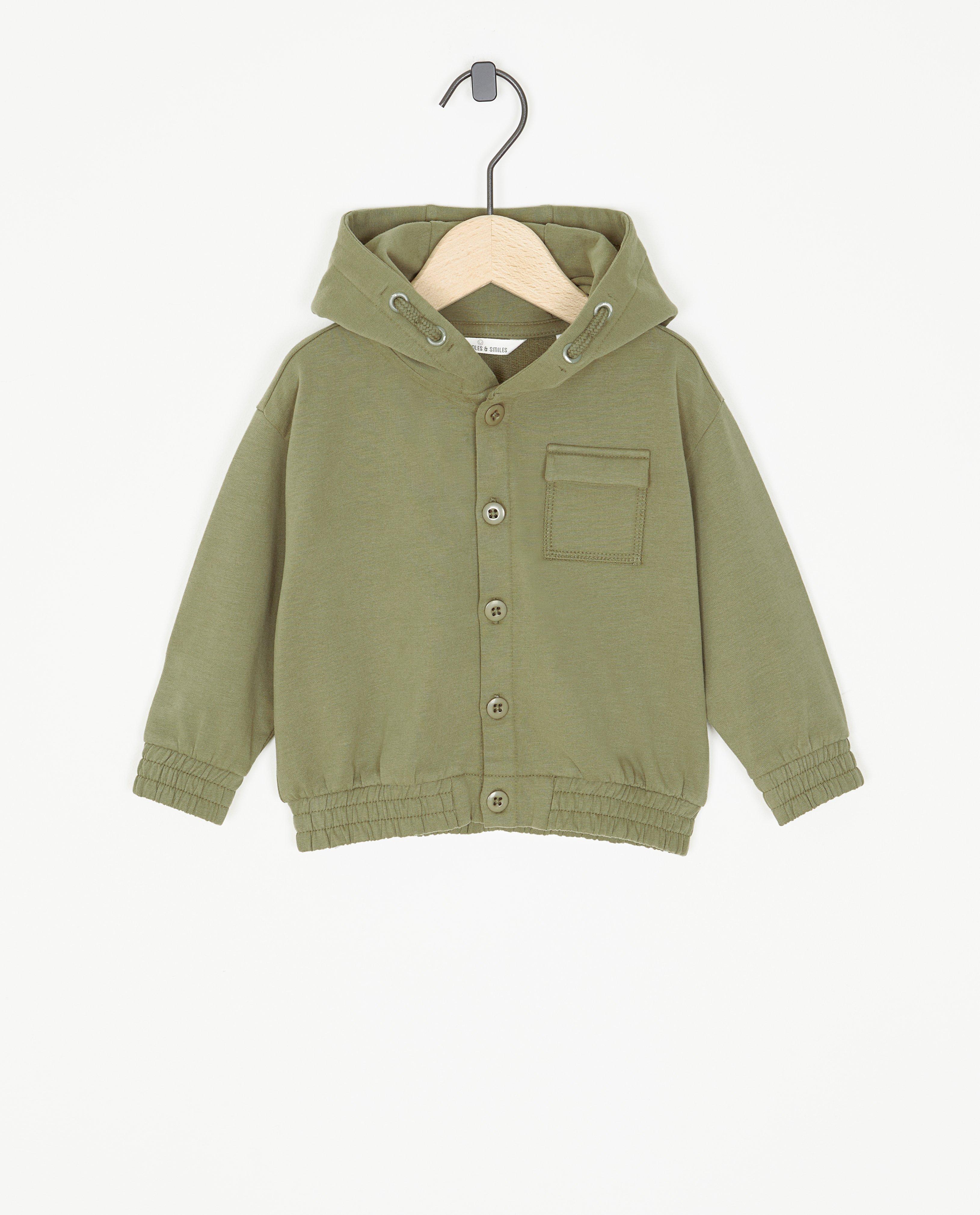 Cardigans - Cardigan vert à capuchon