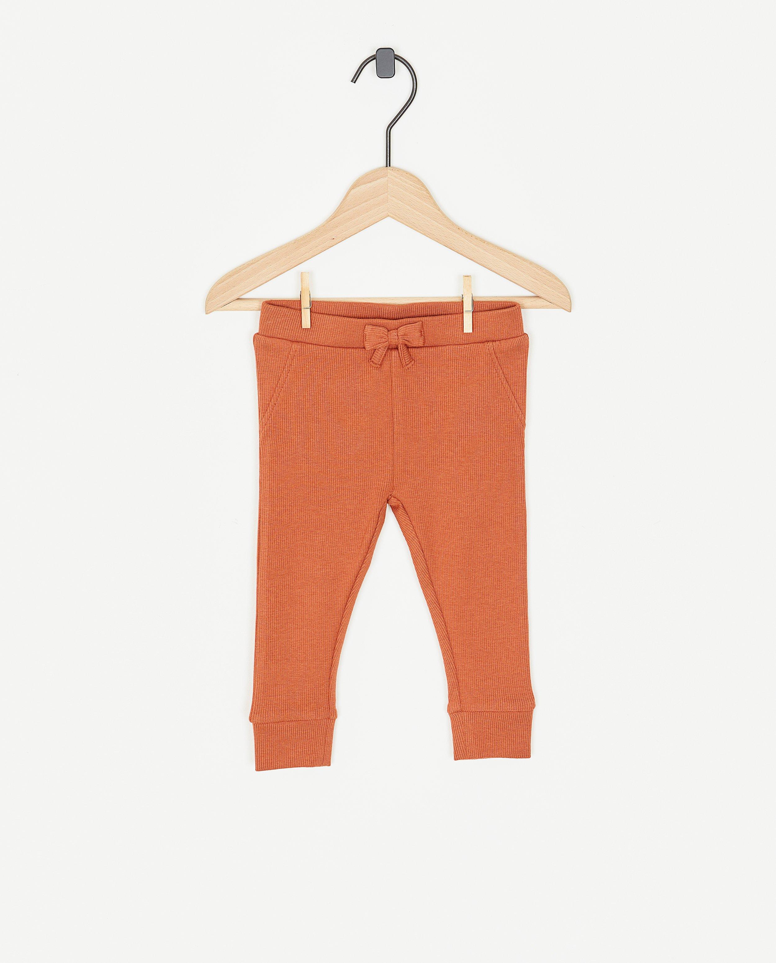 Oranje legging met rib - null - Cuddles and Smiles