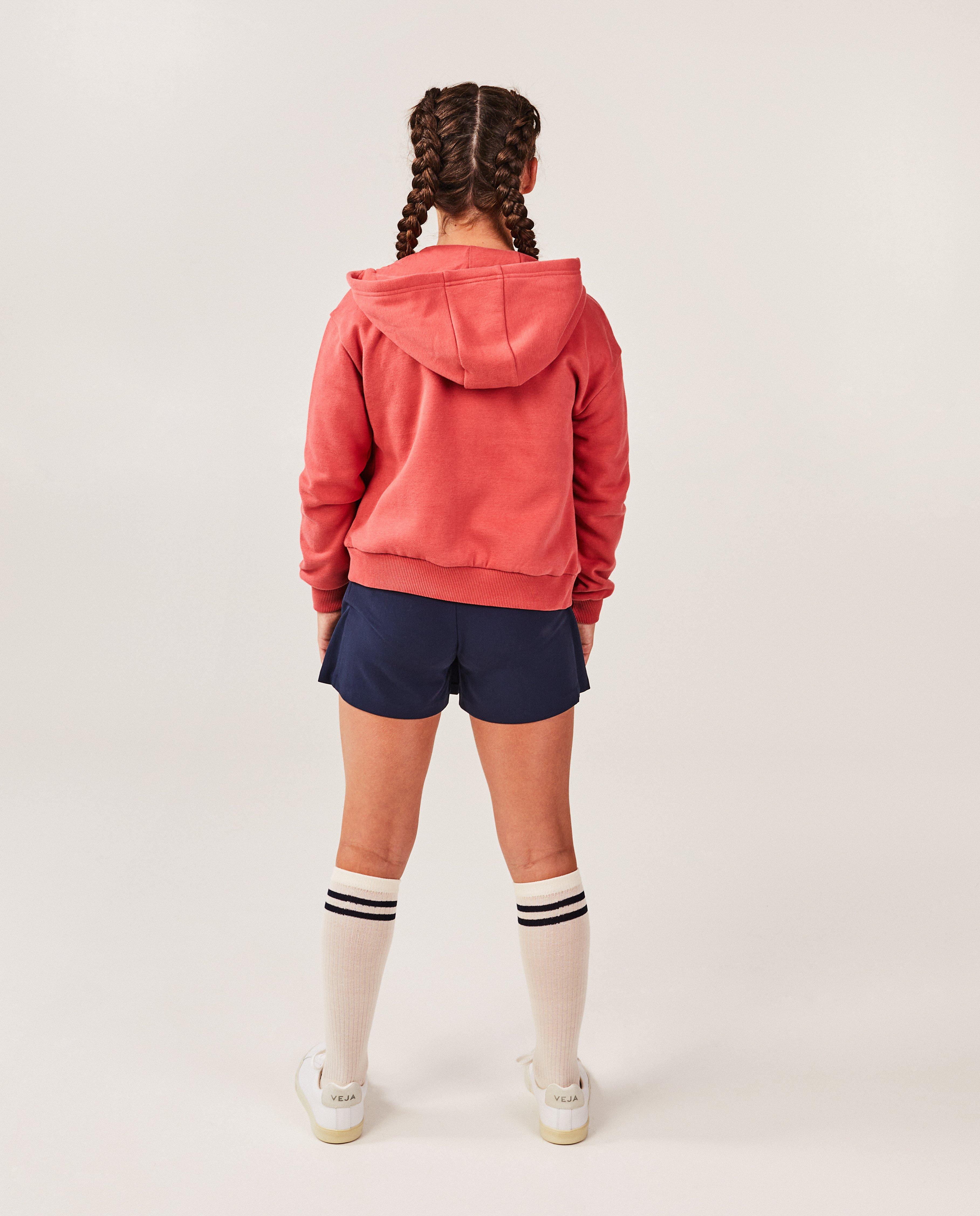 Cardigan - Rood sweatvest met opschrift