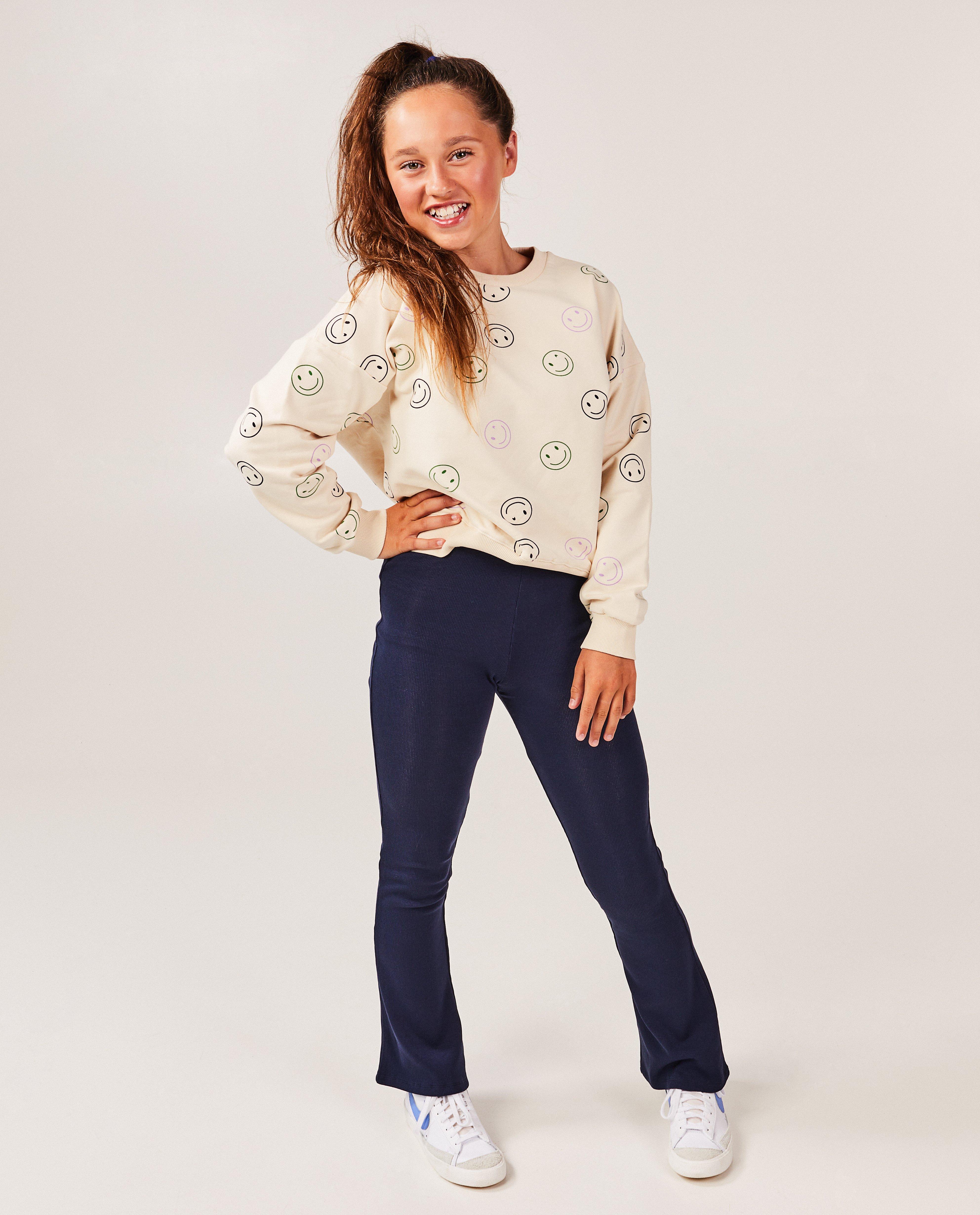 Leggings - Legging met rib, flared fit
