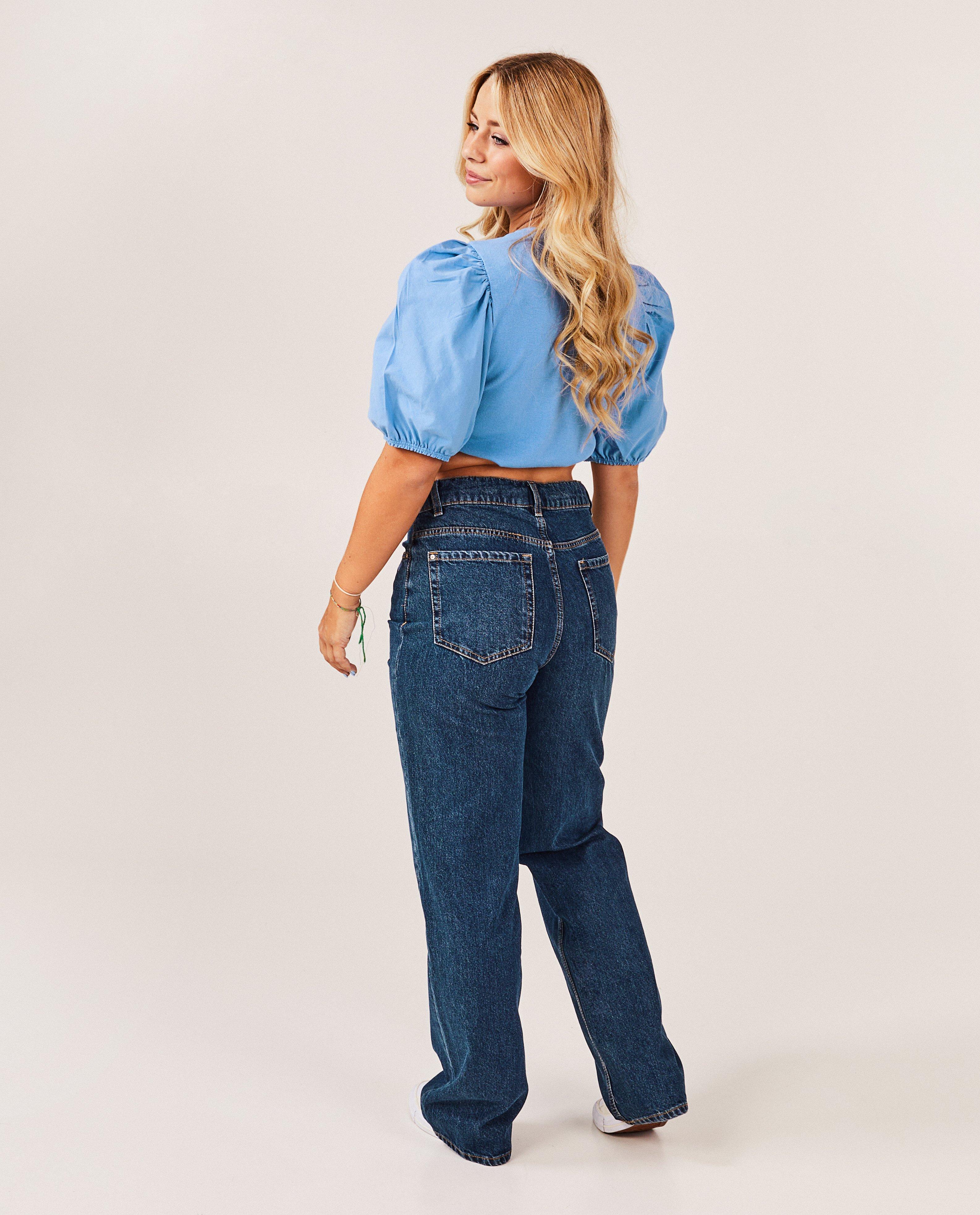 Jeans - Jeans brodé, straight fit