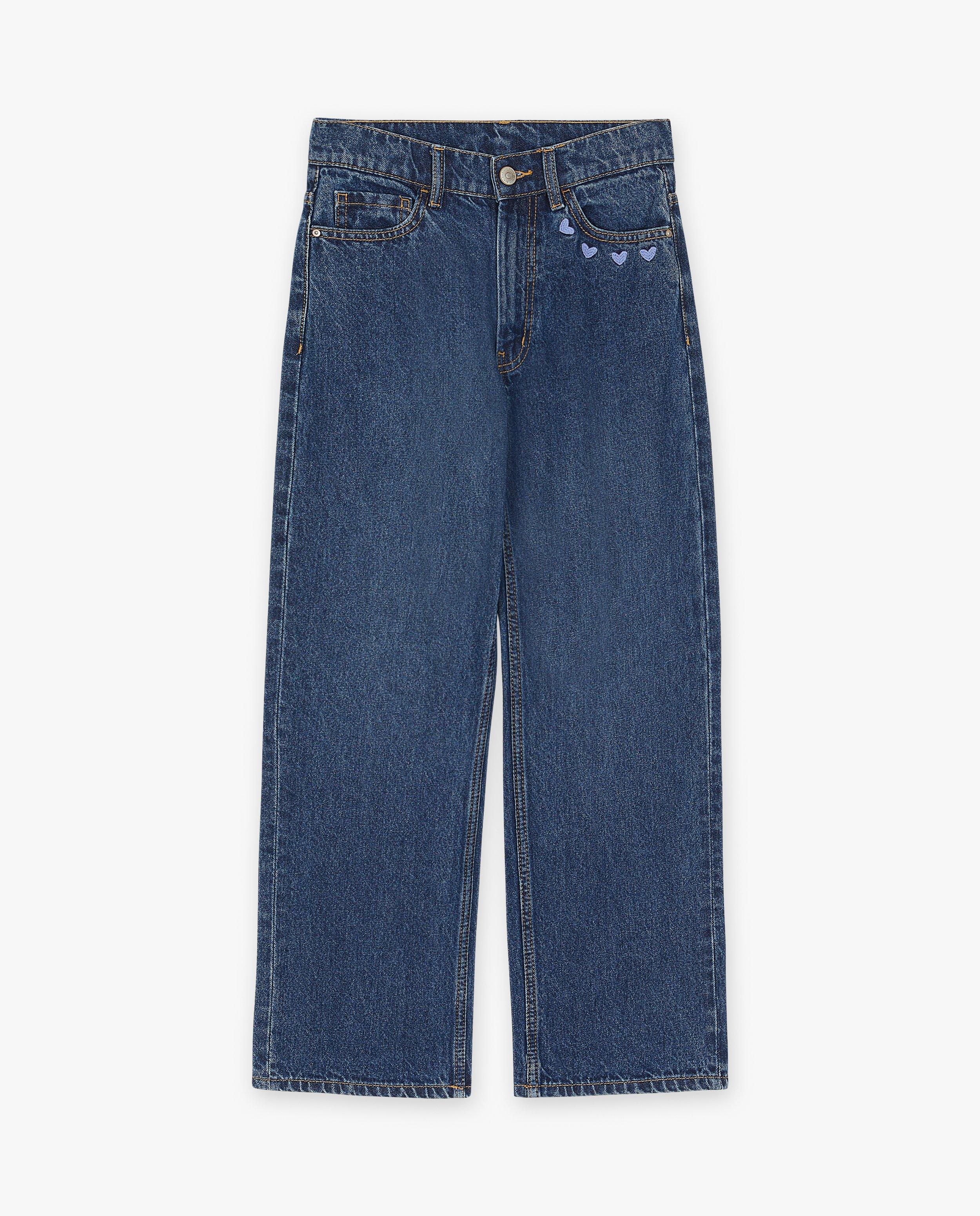 Jeans - Jeans brodé, straight fit