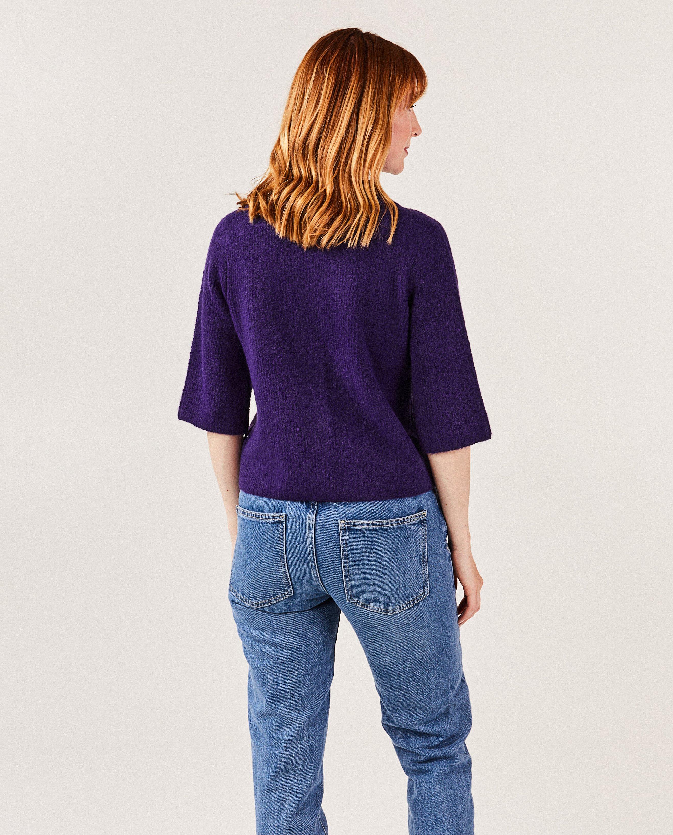 Cardigans - Cardigan mauve foncé en tricot