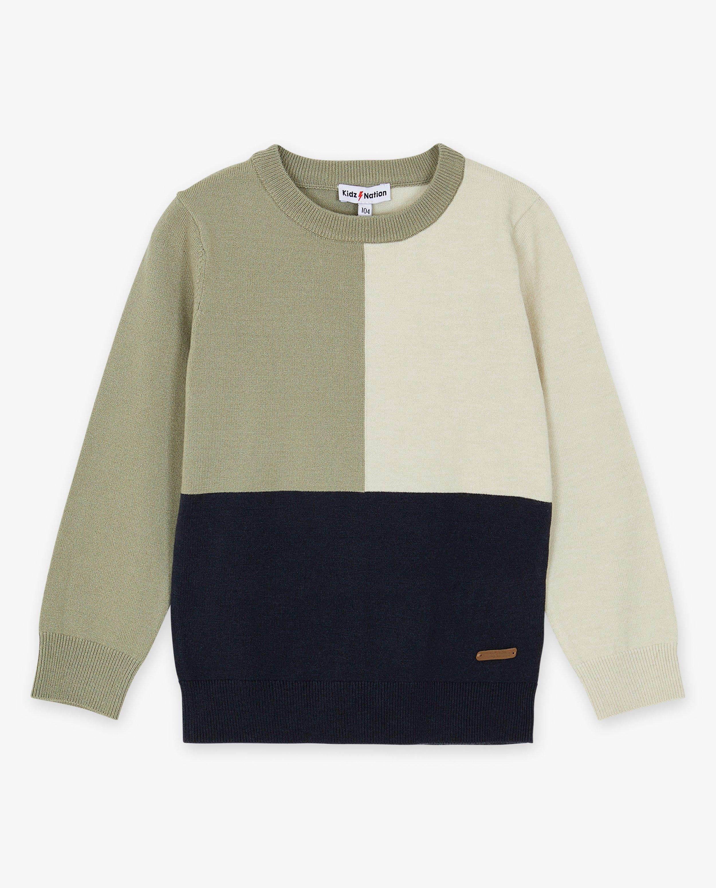 Truien - Trui met color block