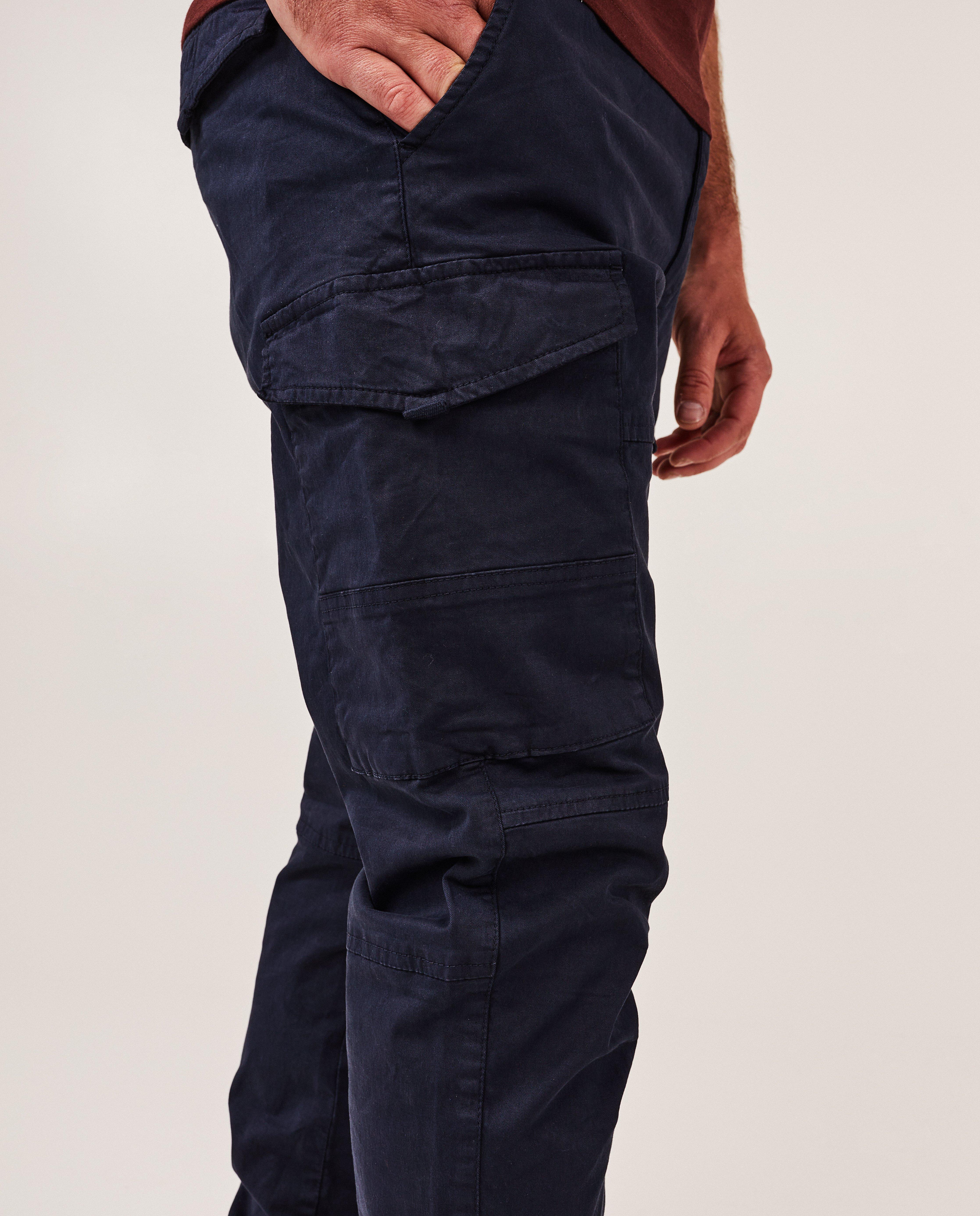 Pantalons - Pantalon vert foncé, coupe cargo