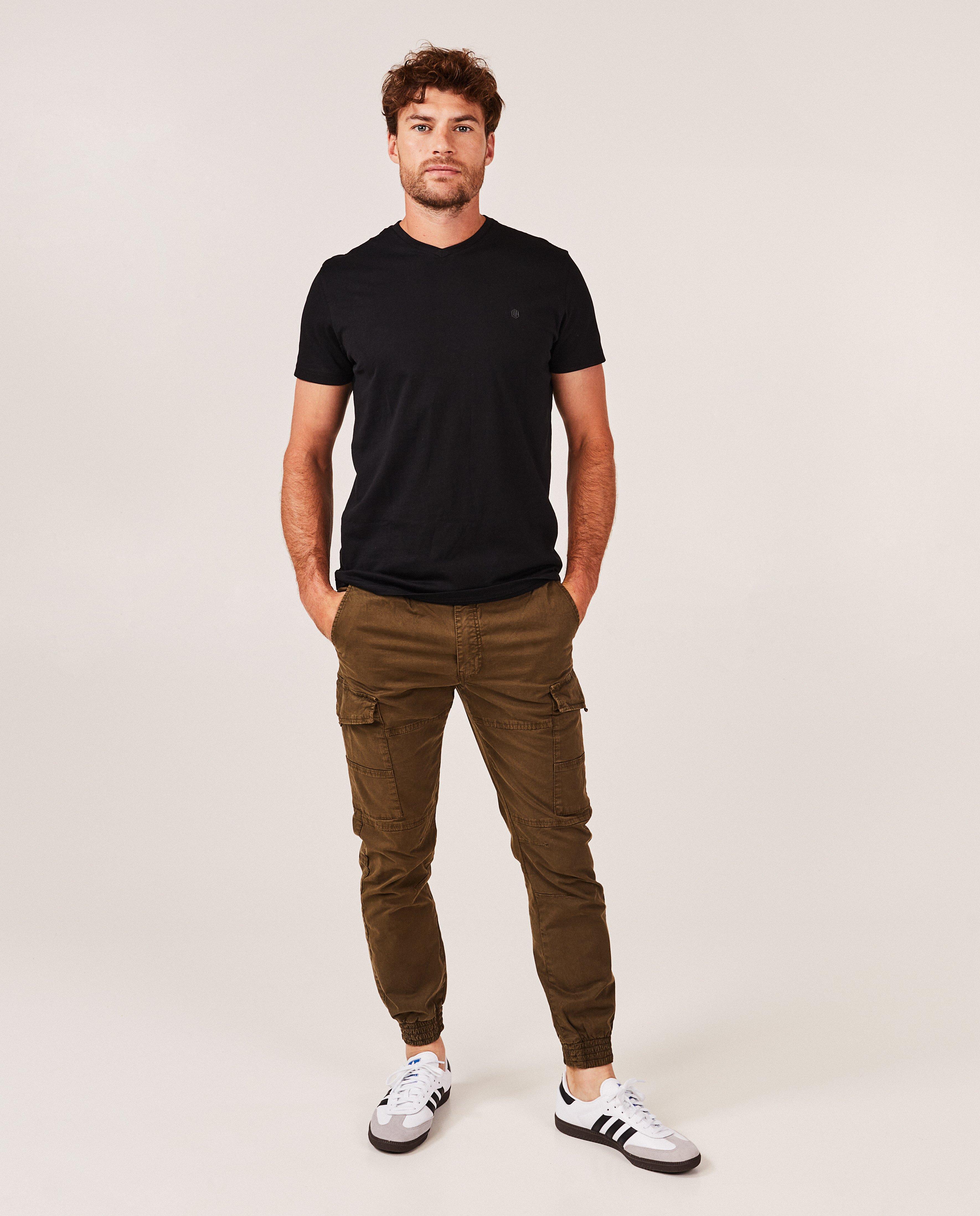 Pantalon beige, coupe cargo - null - Quarterback