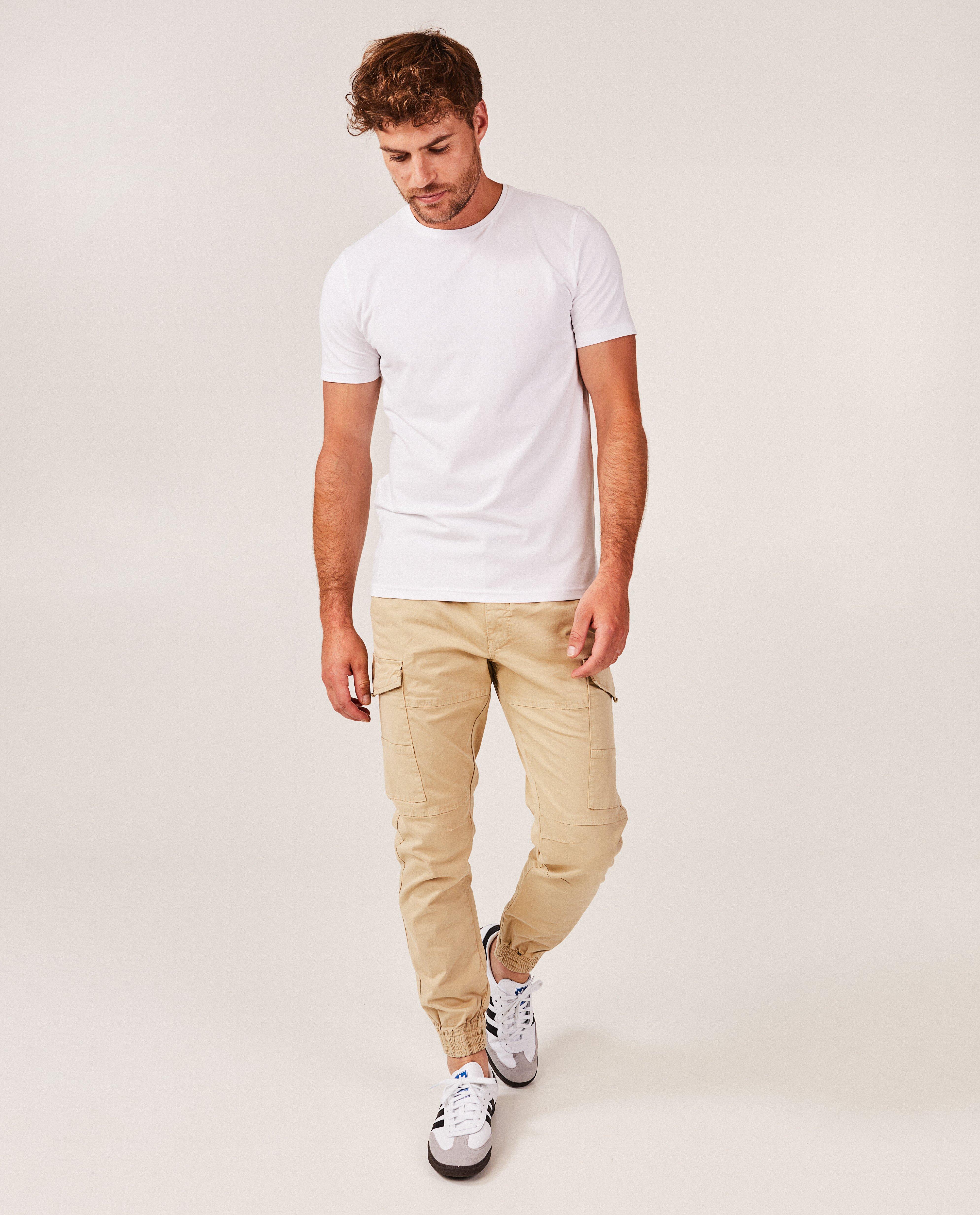 Beige broek, cargo fit - null - Quarterback