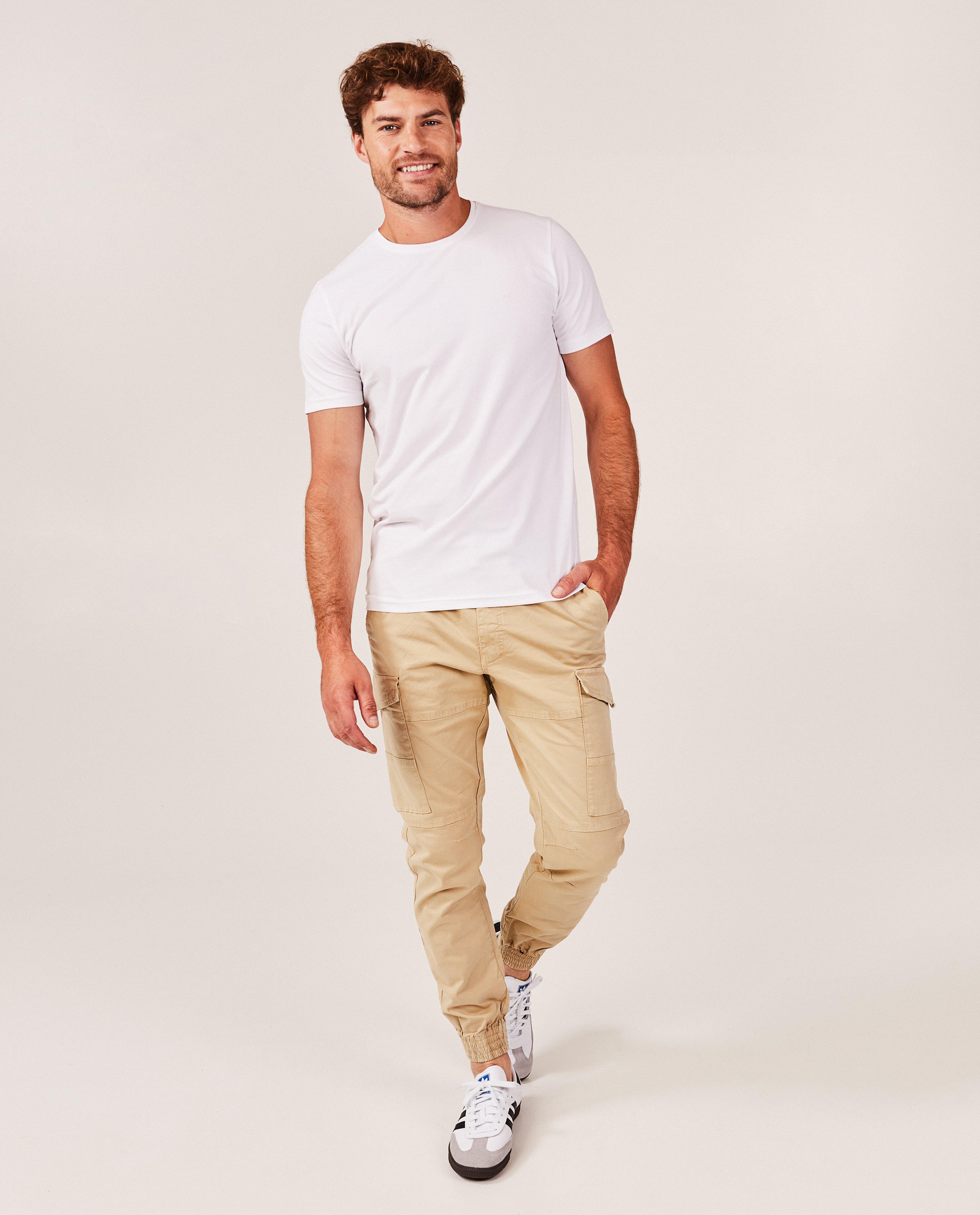 Broeken - Donkergroene broek, cargo fit