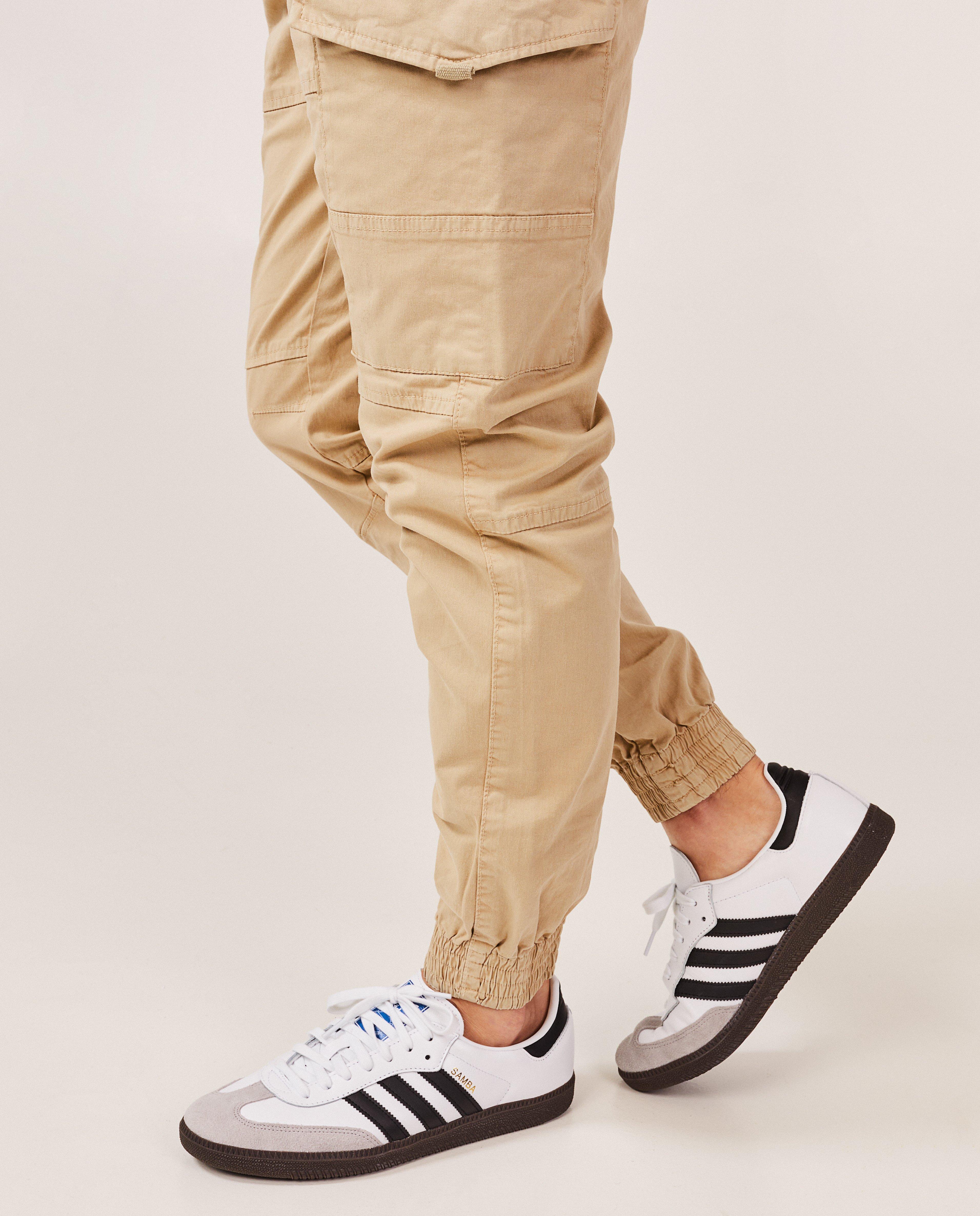 Broeken - Donkergroene broek, cargo fit