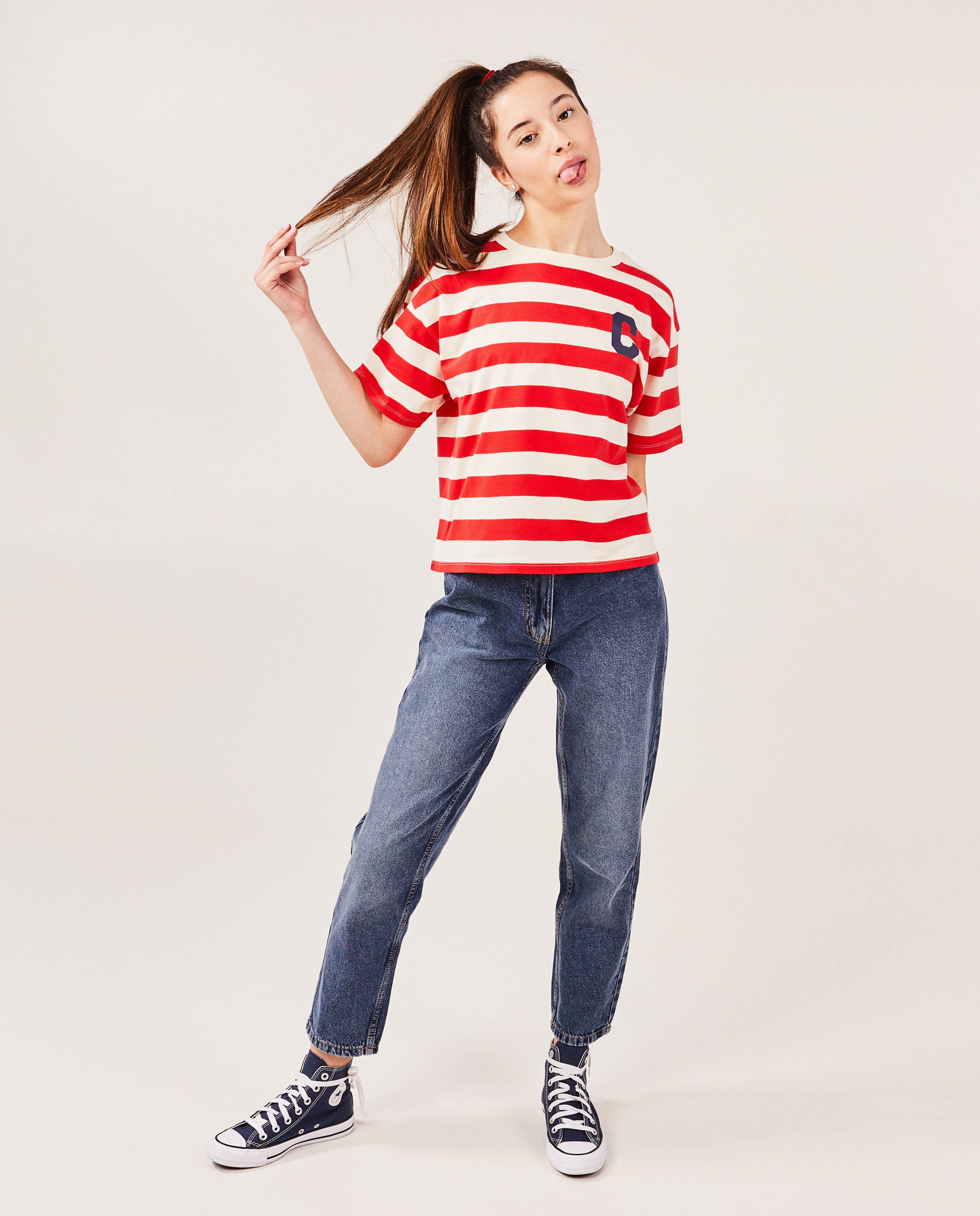 Jeans - Jeans bleu, coupe mom