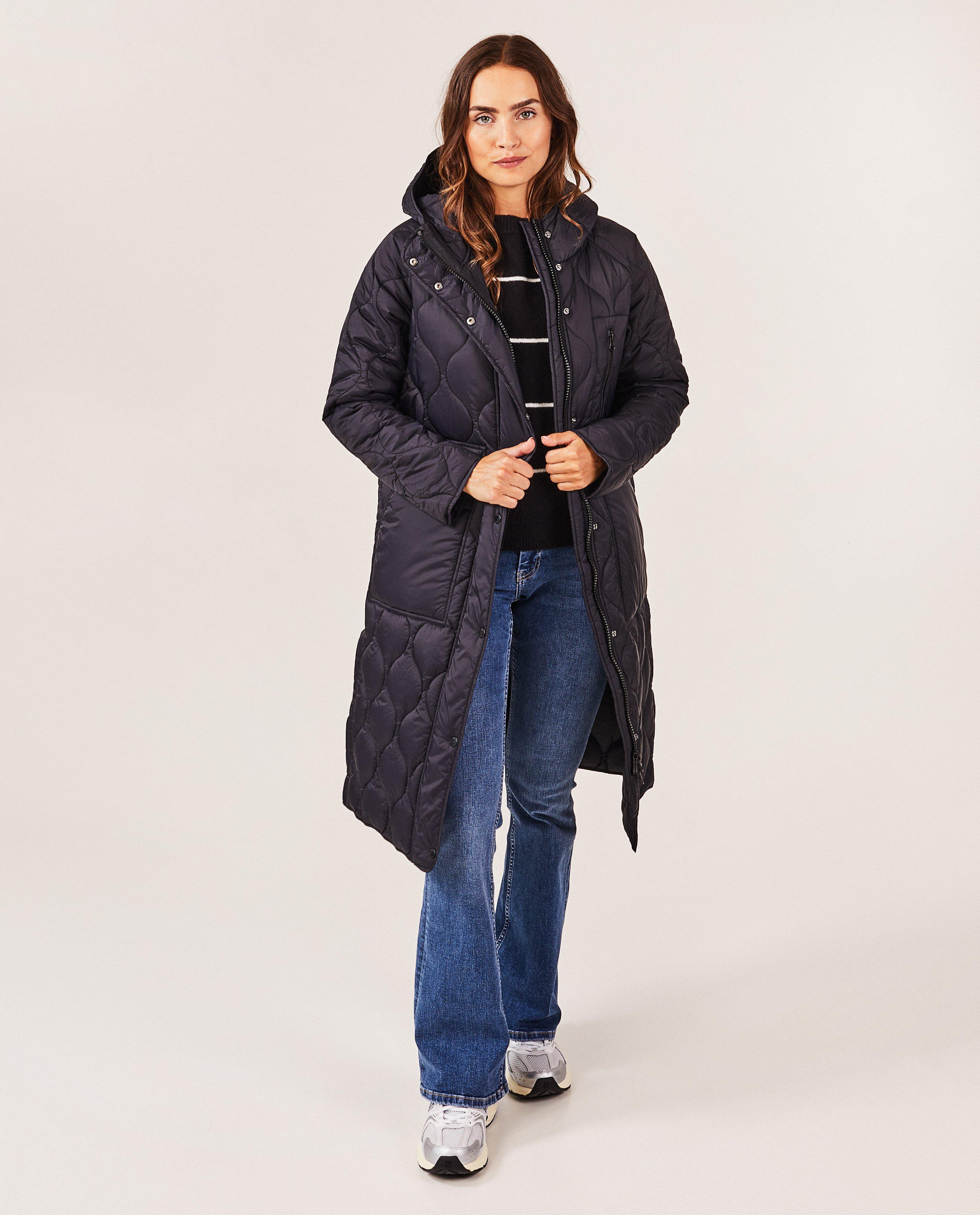 Lange quilted jas - null - Sora