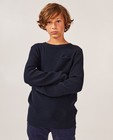 Truien - Donkerblauwe trui met reliëfpatroon