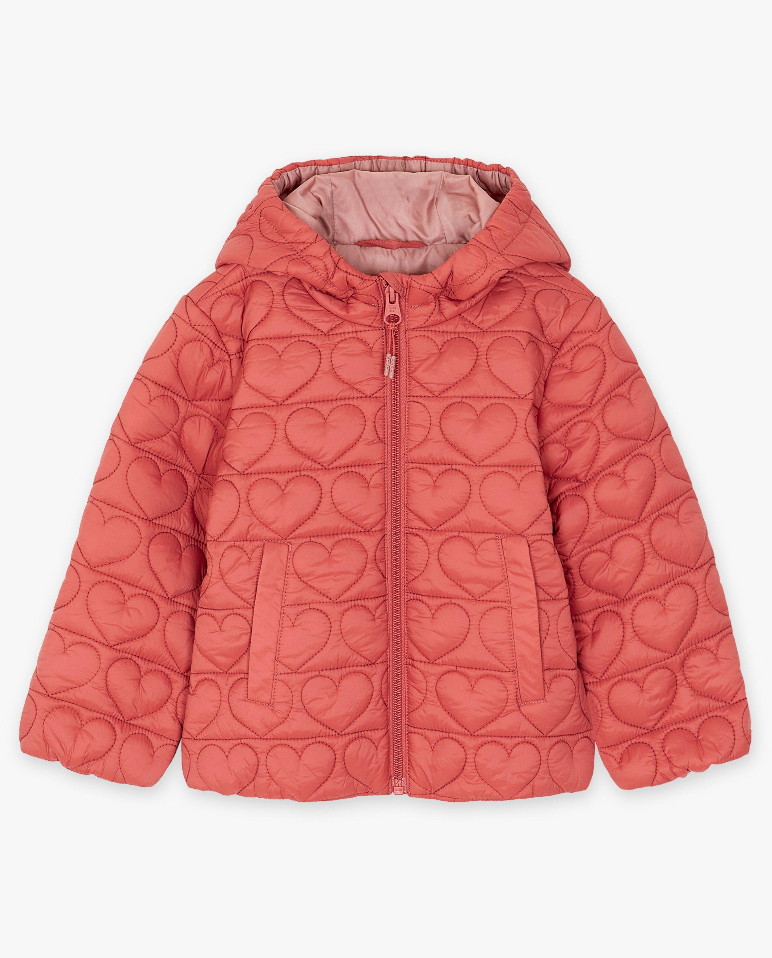 Teddys - Veste avec motif à petits cœurs piqués.