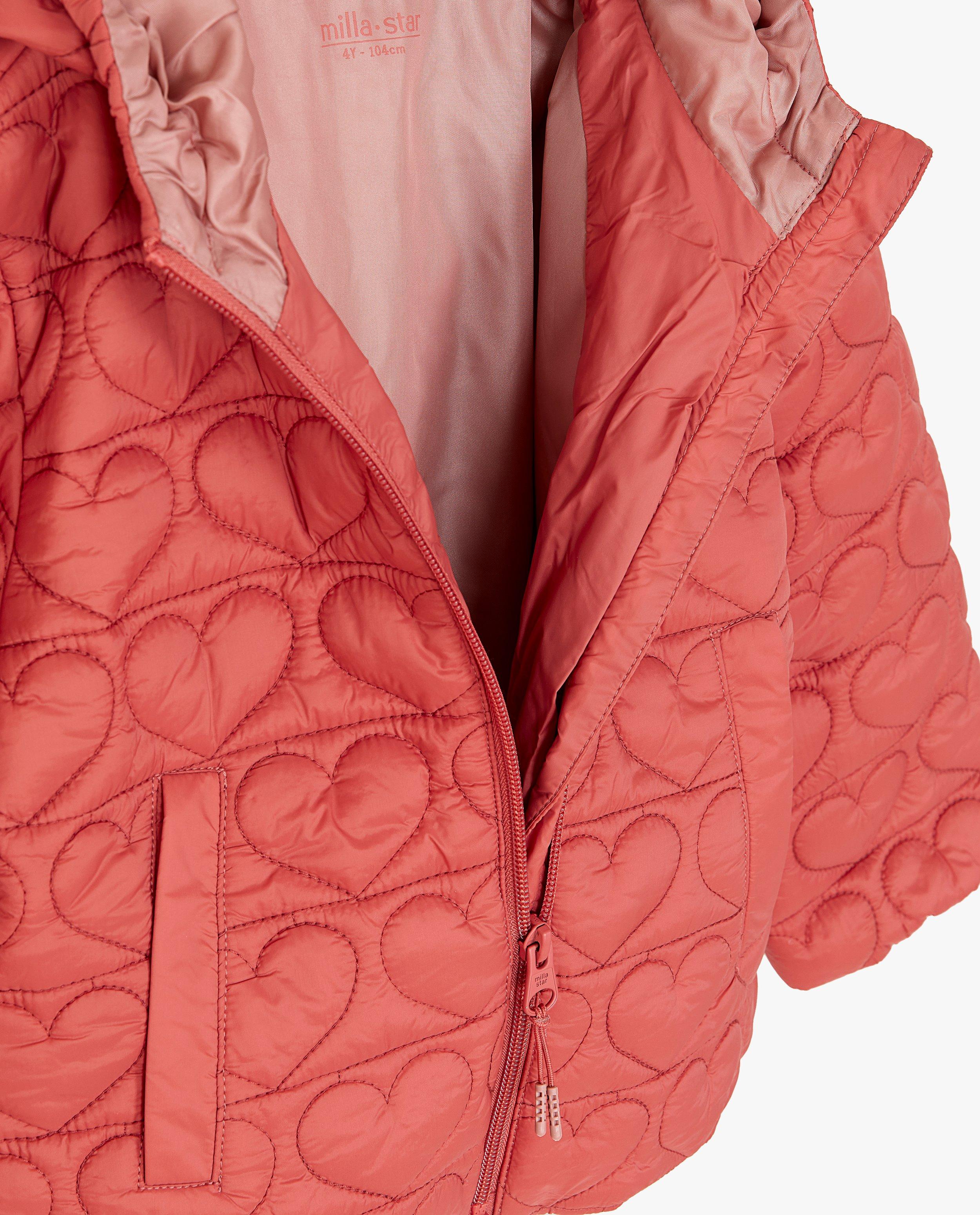 Teddys - Veste avec motif à petits cœurs piqués.