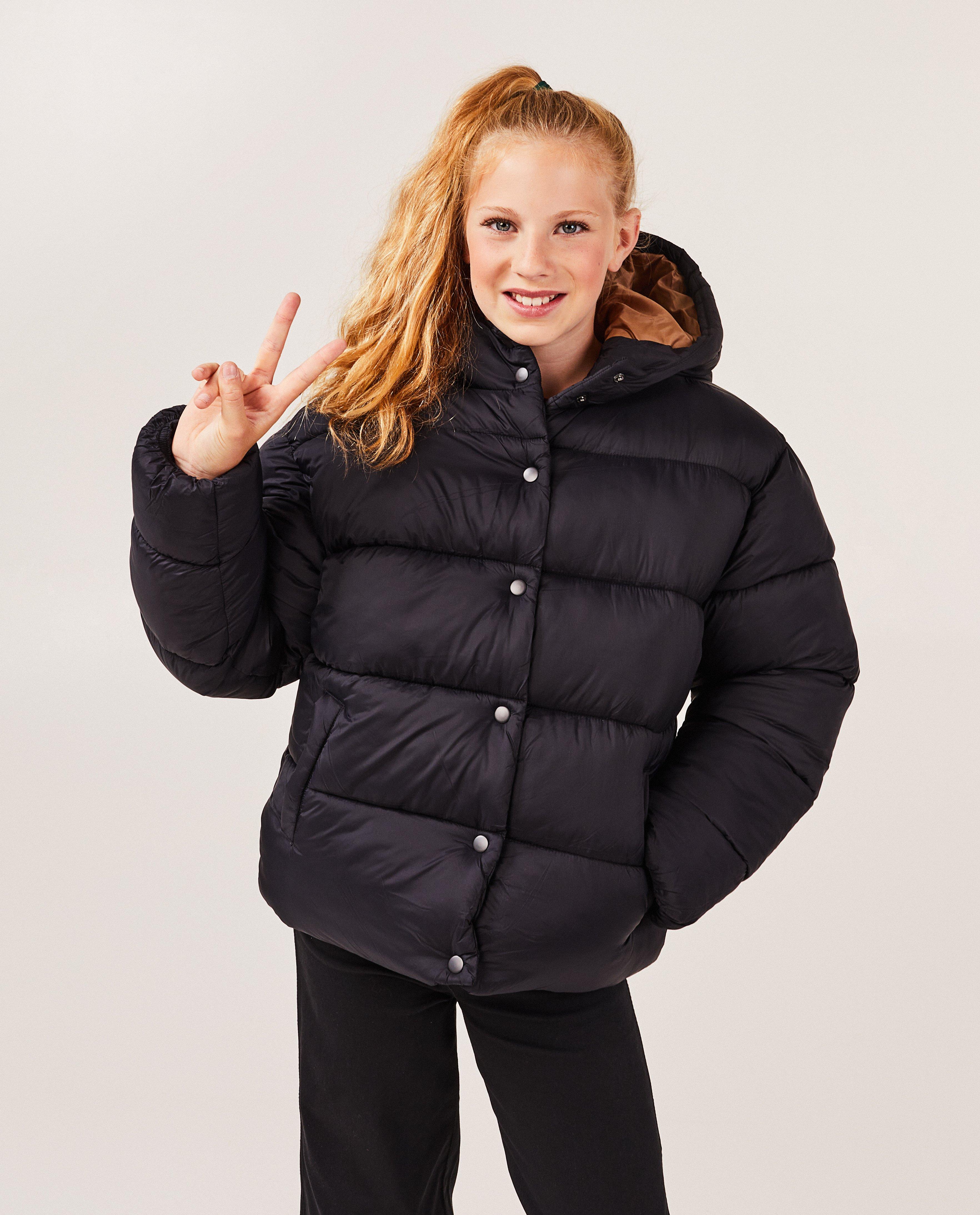 Poncho's en teddy's - Zwarte quilted jas