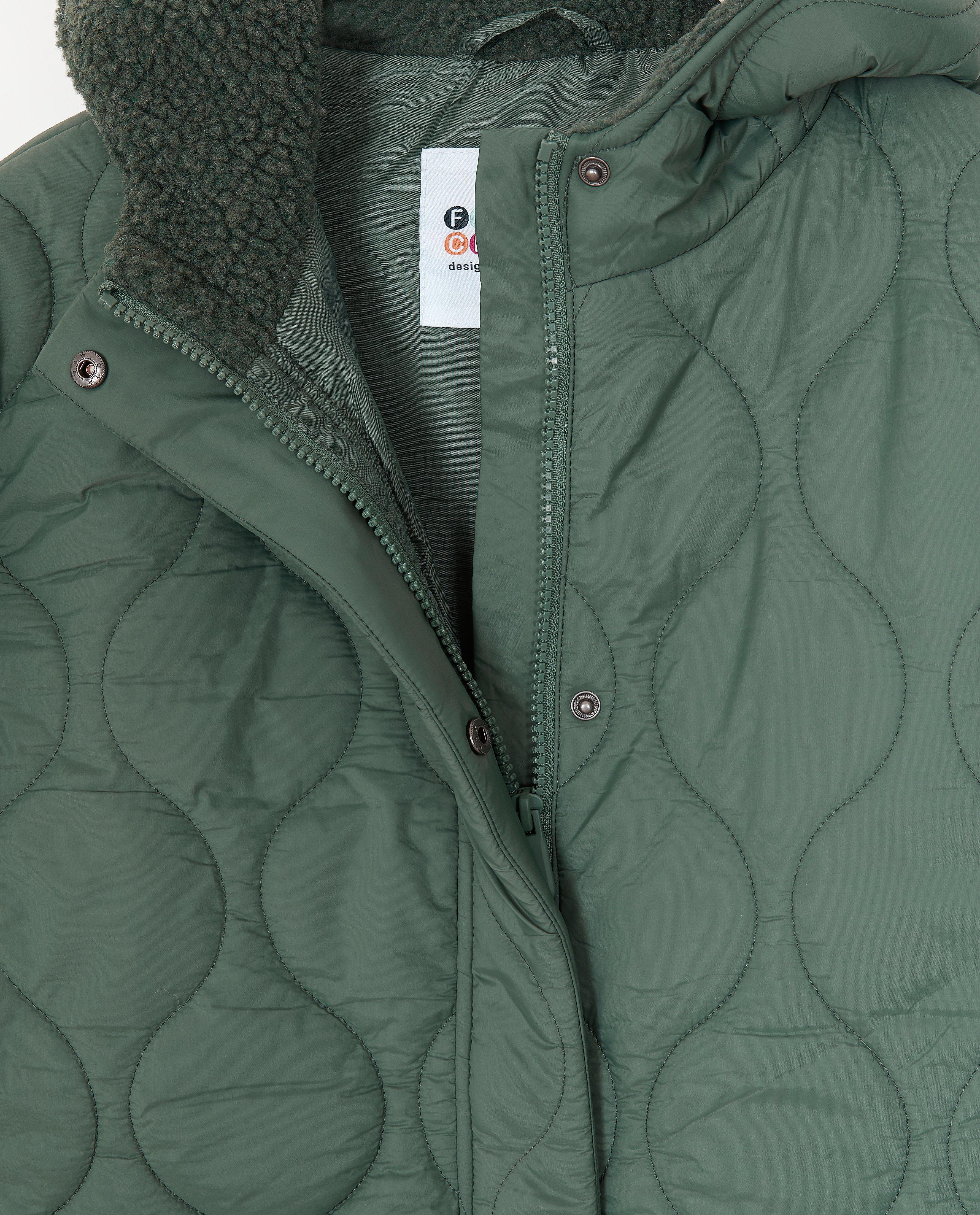Poncho's en teddy's - Groene quilted jas