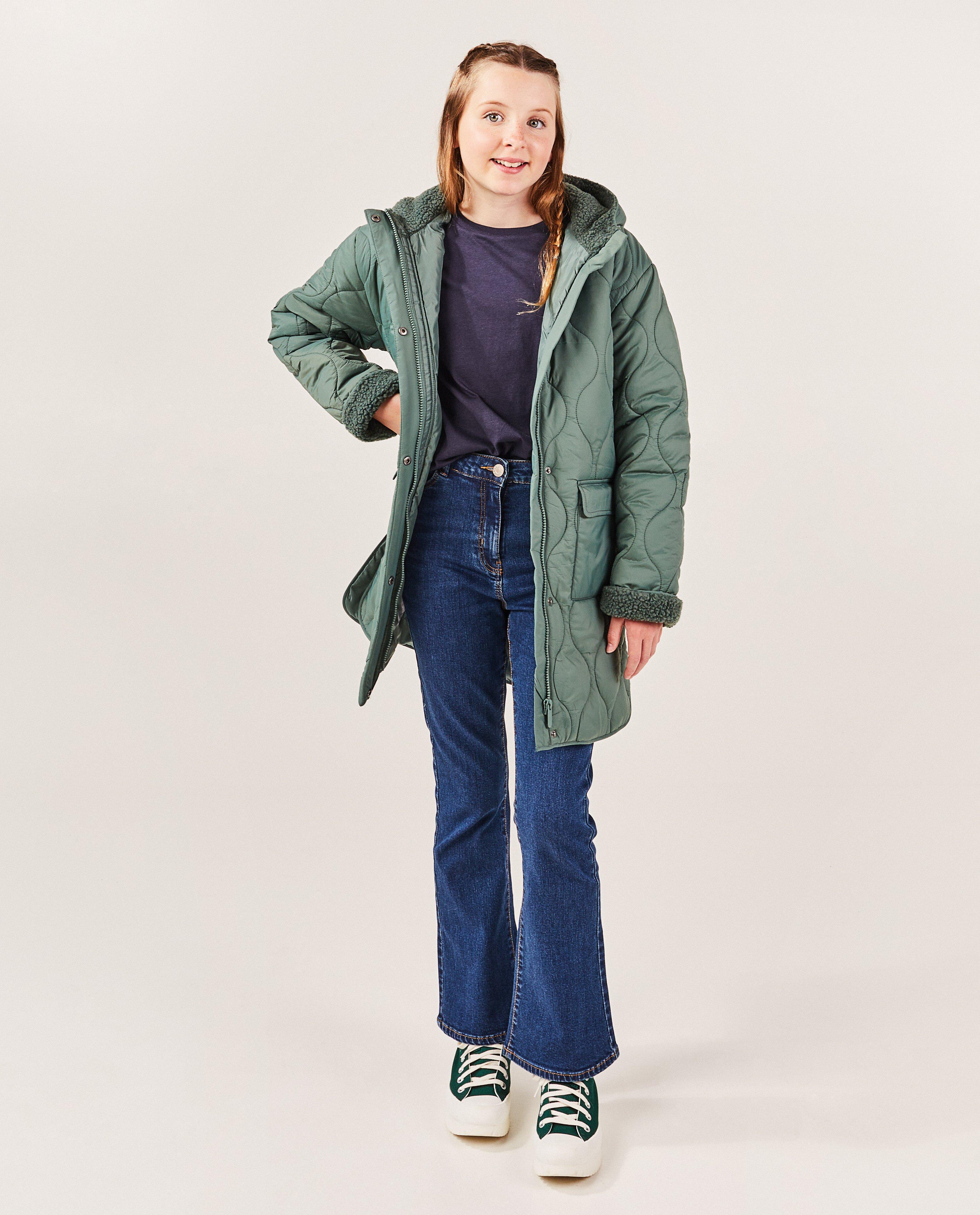 Poncho's en teddy's - Groene quilted jas