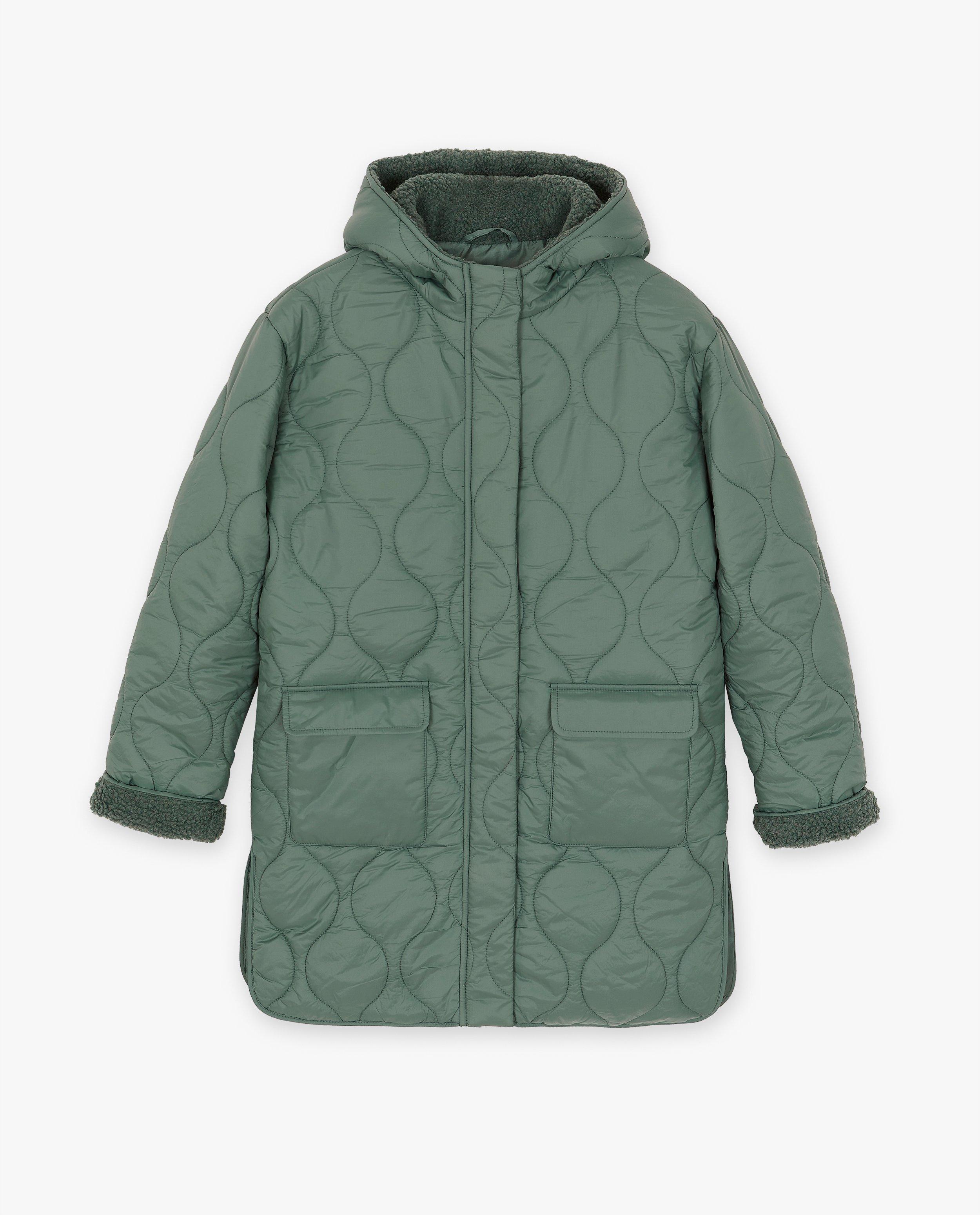 Poncho's en teddy's - Groene quilted jas