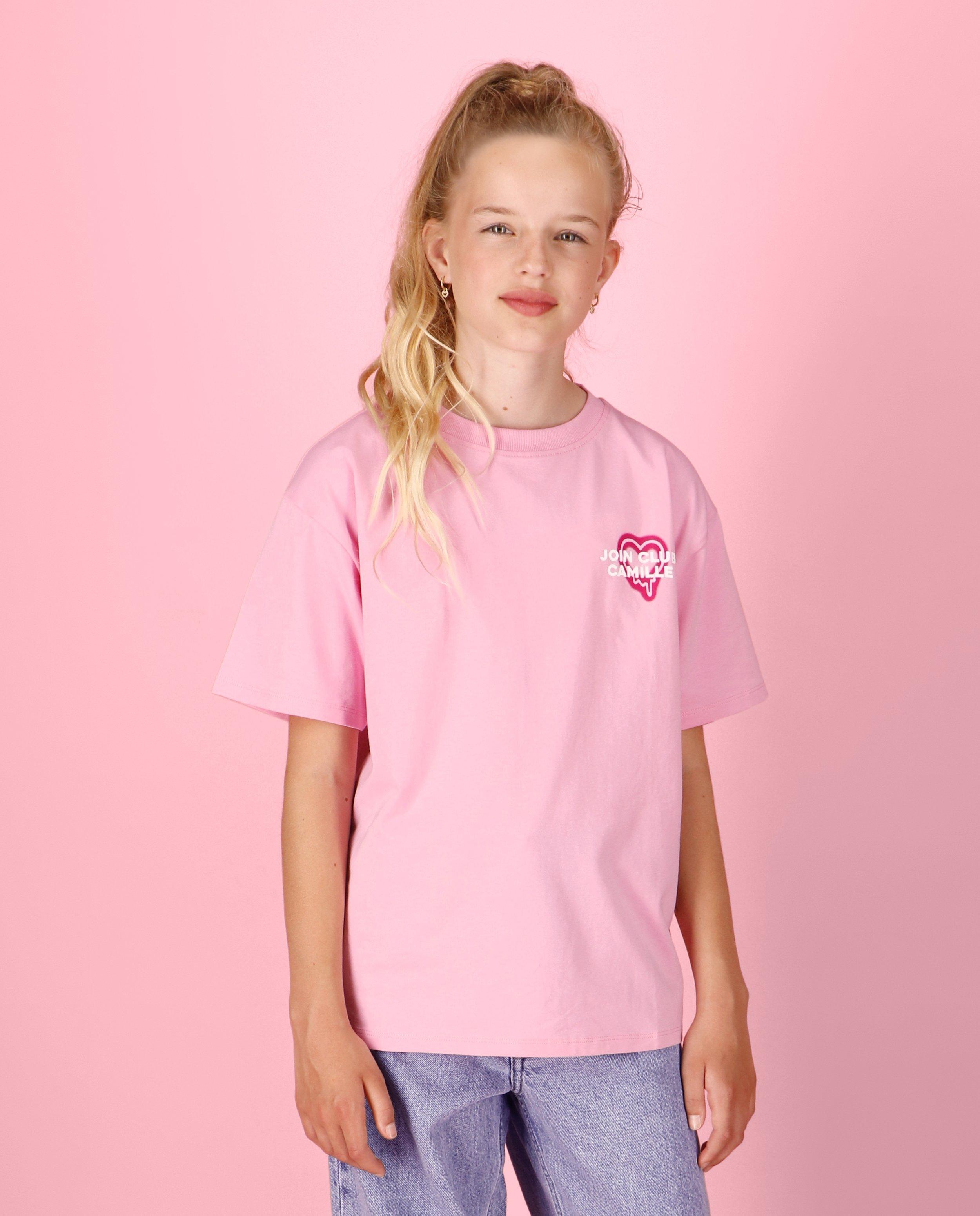 Unisex T-shirt met opschrift, 4-14 jaar - null - CAMILLE