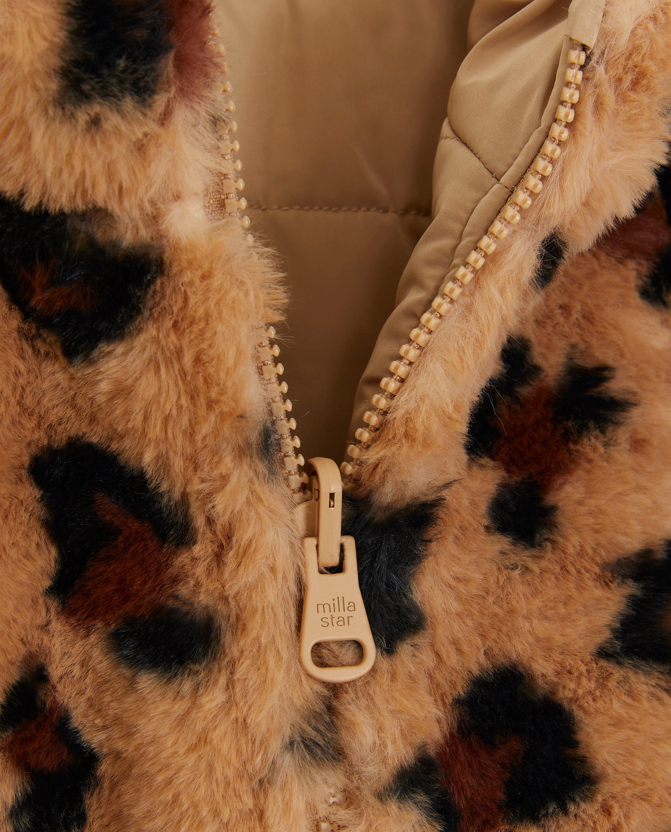 Teddys - Veste réversible avec un imprimé léopard