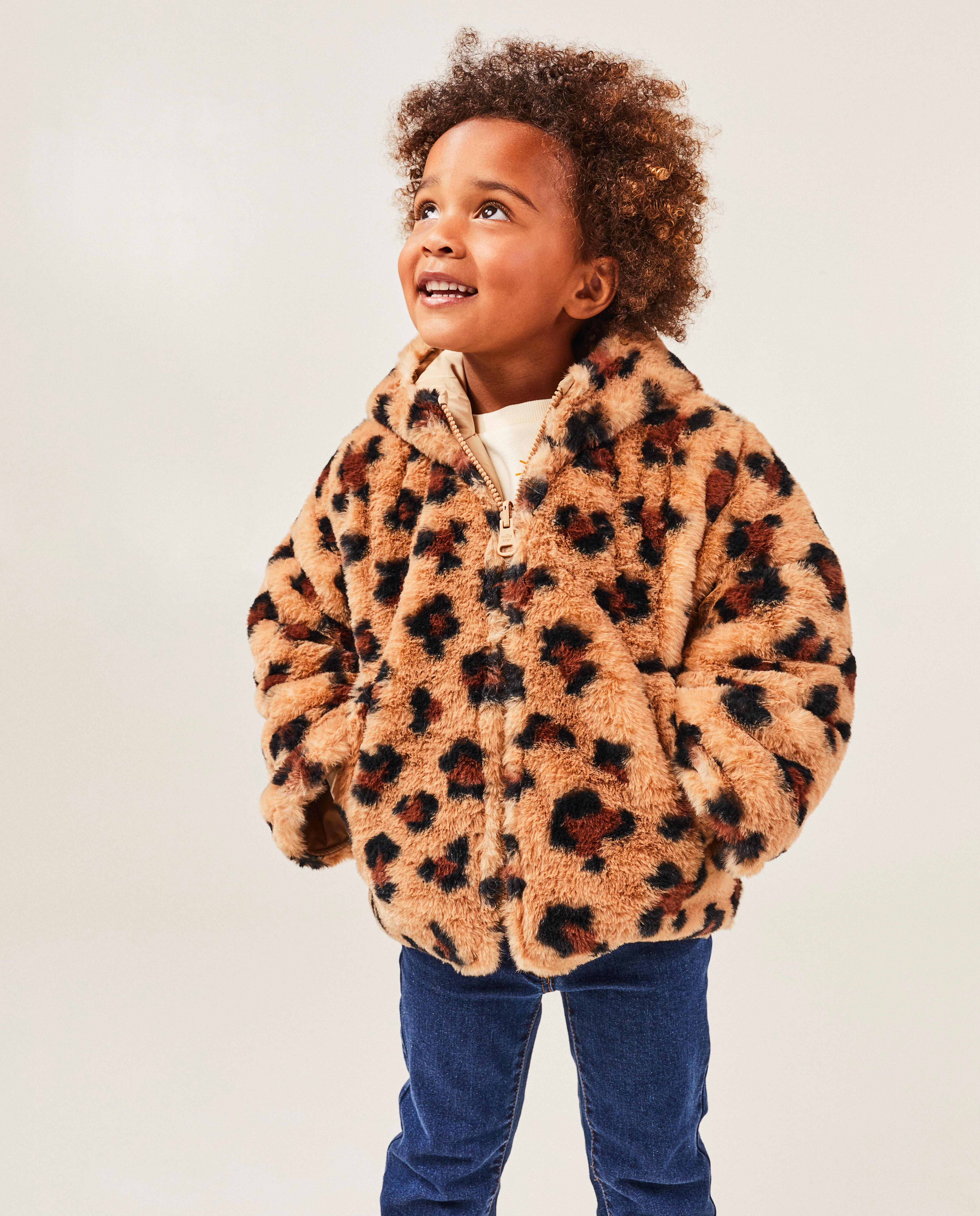 Omkeerbare jas met luipaardprint