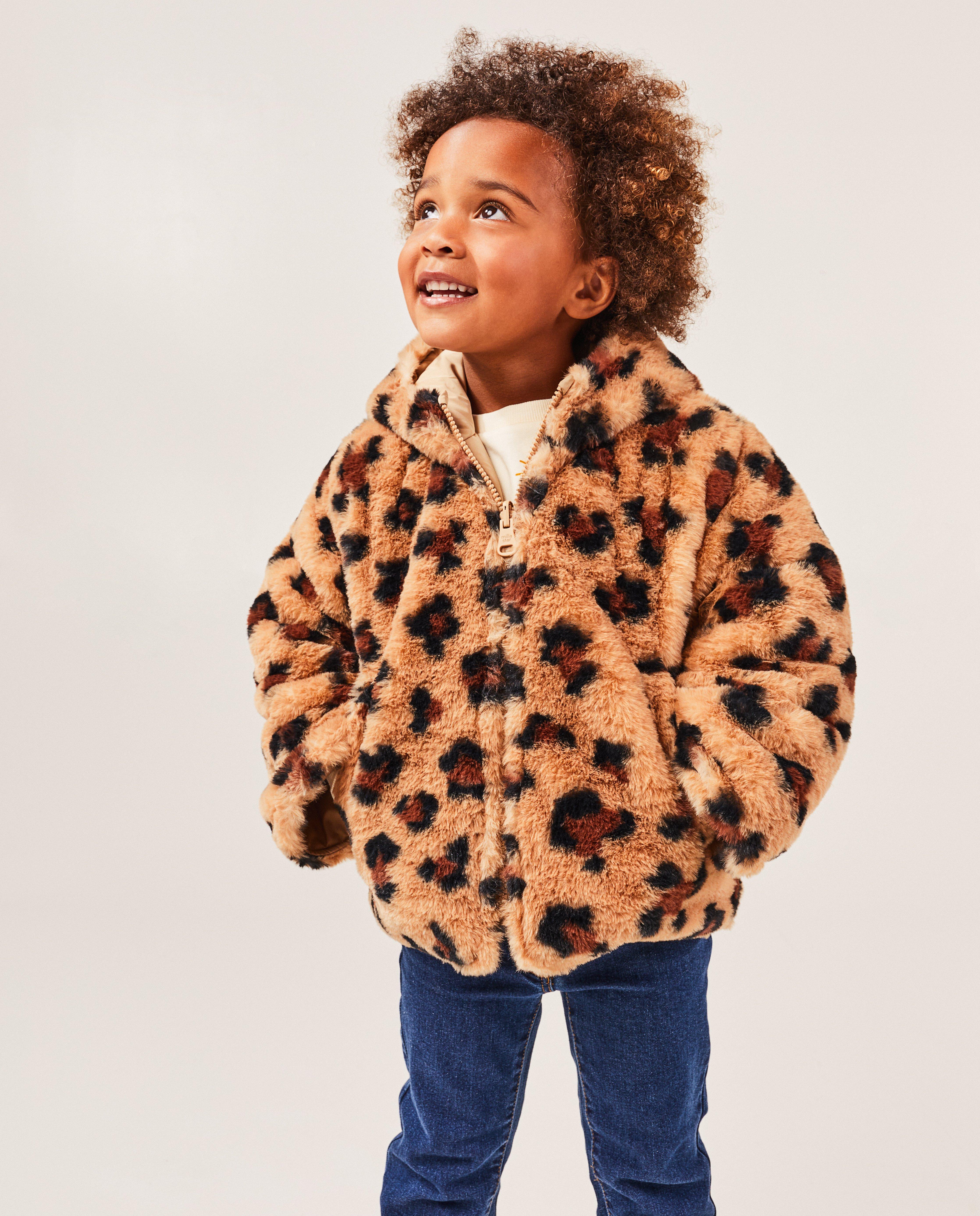 Teddys - Veste réversible avec un imprimé léopard
