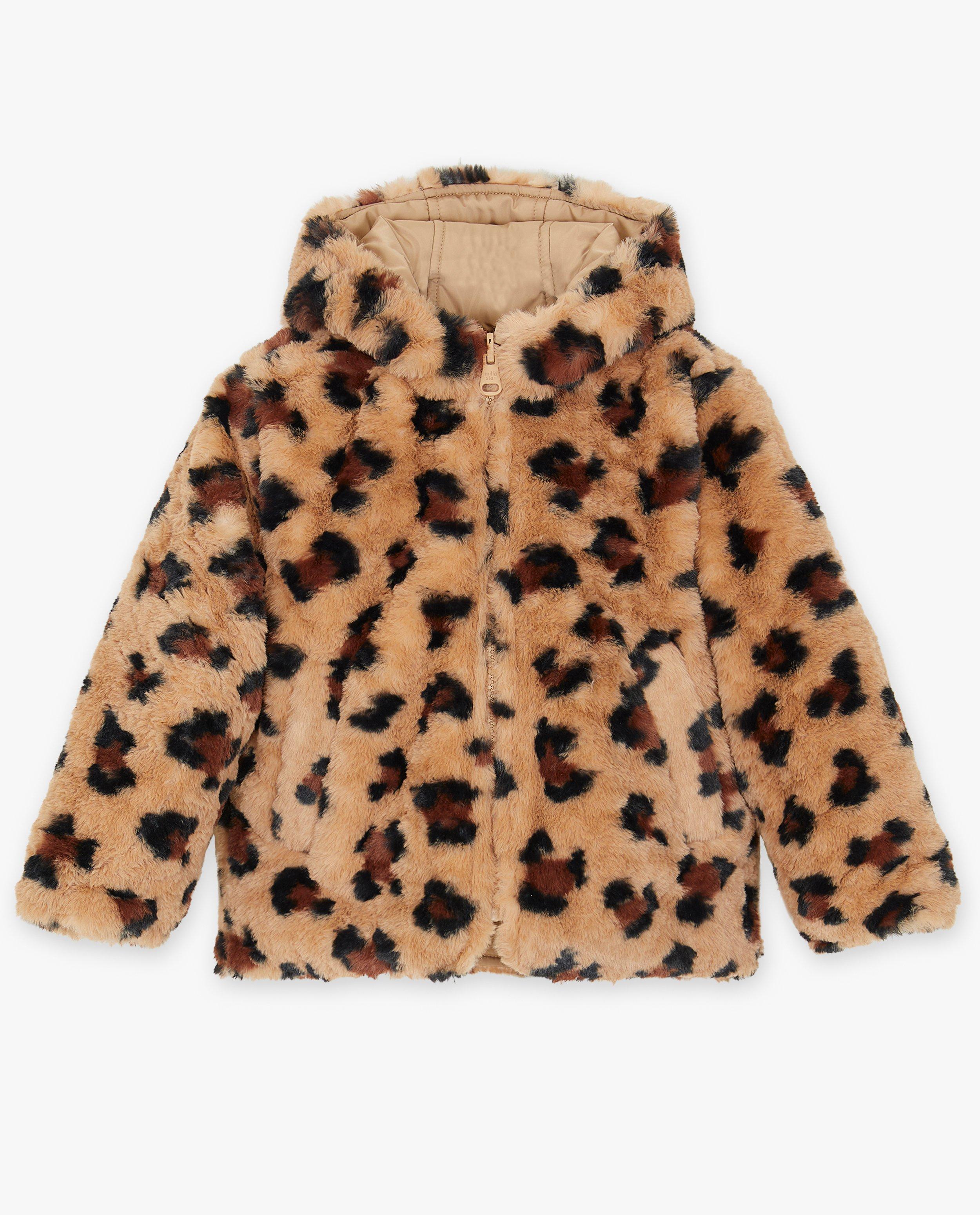 Teddys - Veste réversible avec un imprimé léopard