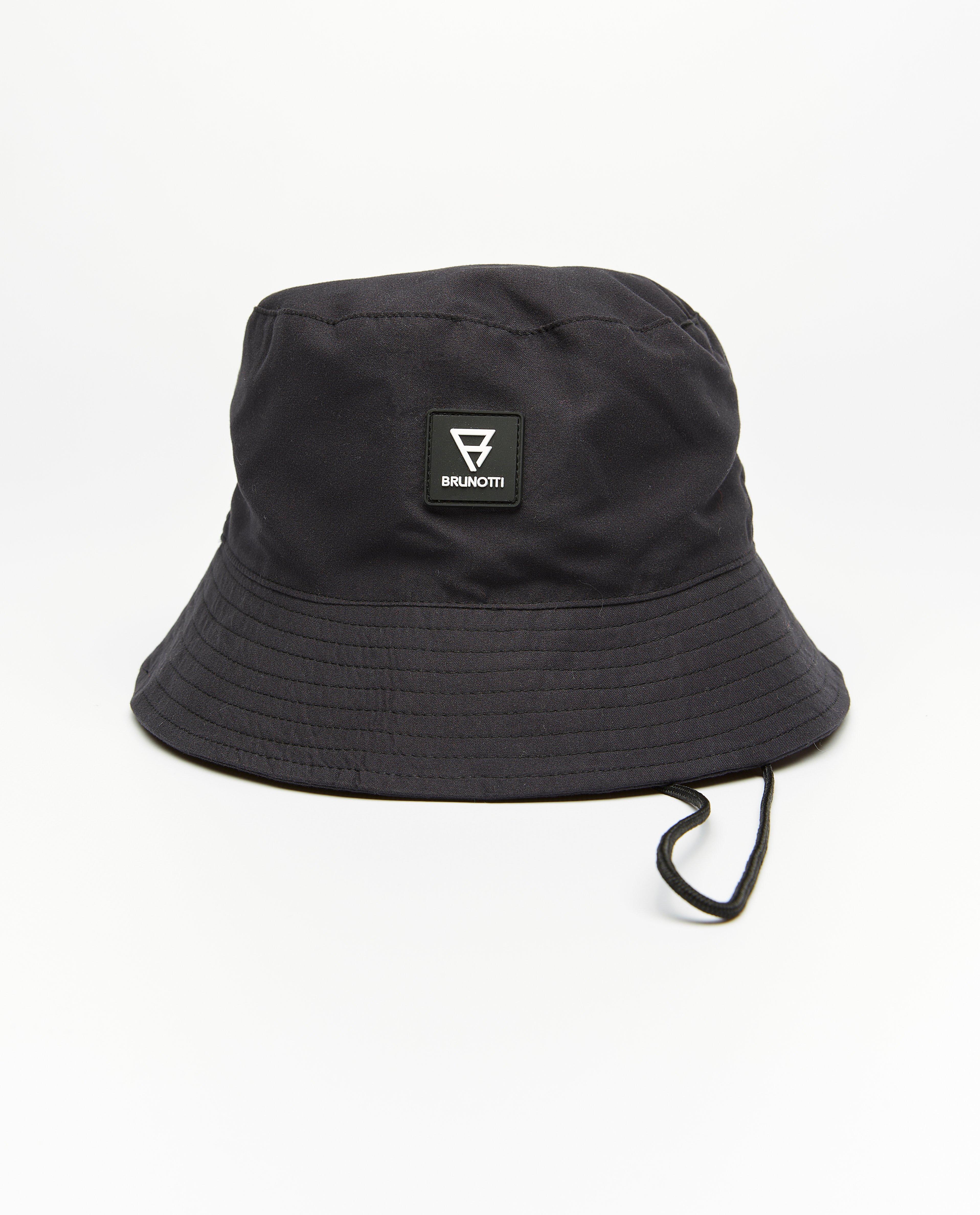 Zwart vissershoedje met patch - null - Brunotti