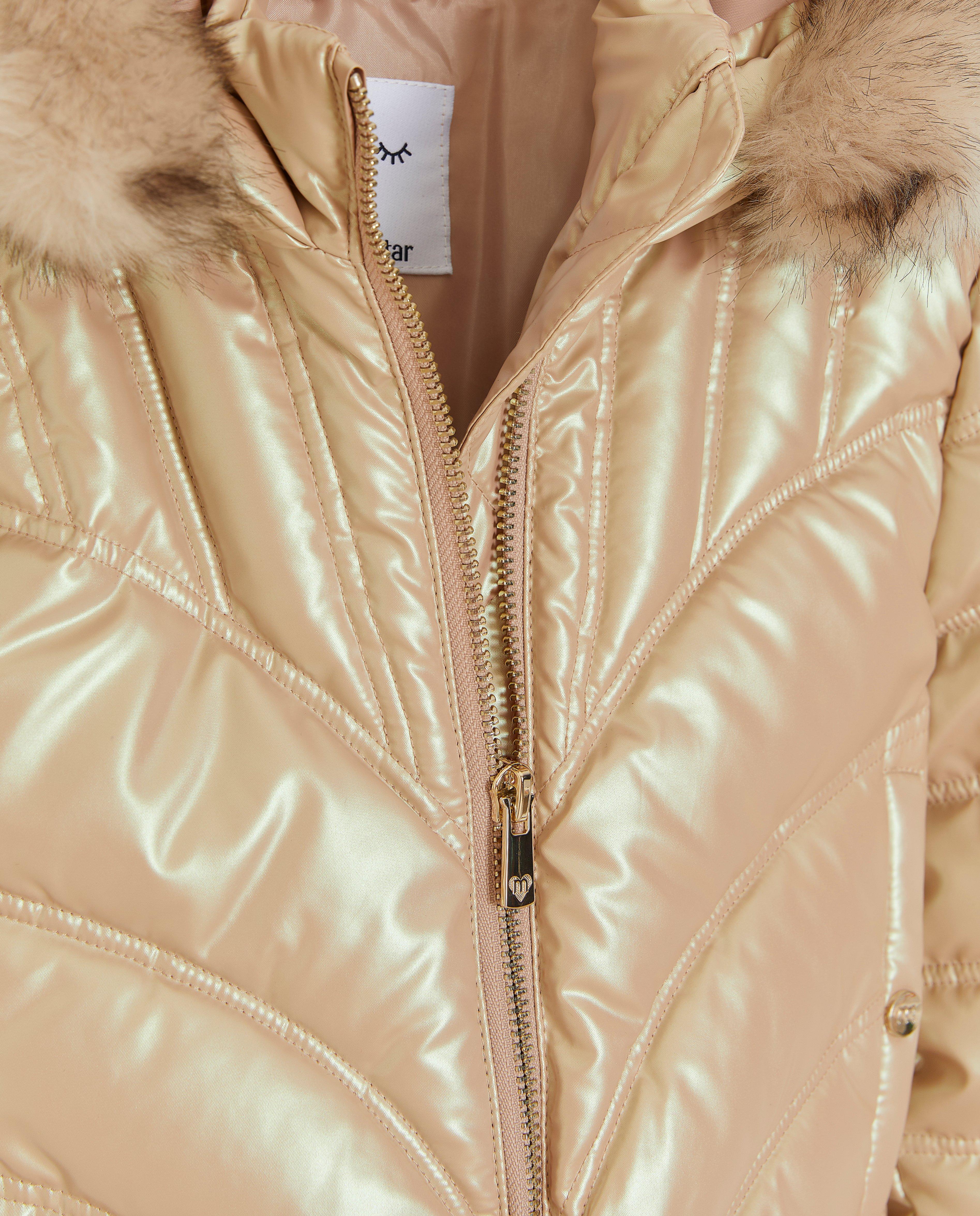 Teddys - Veste rose, look métallisé